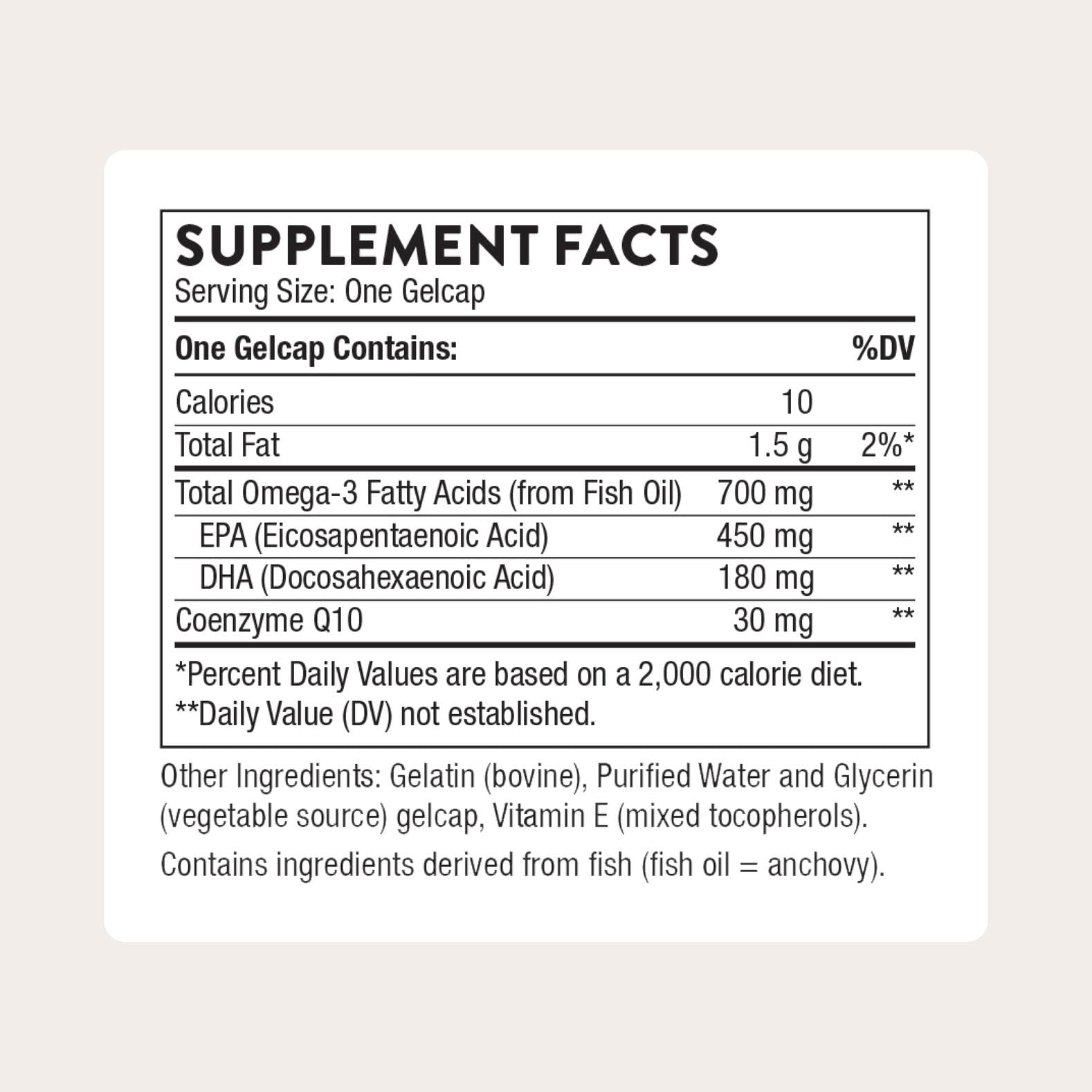 THORNE - Omega-3 with CoQ10 - Omega-3 Fatty Acids Supplement with CoQ10 - EPA and DHA - 90 Gelcaps THORNE buy supplements canada