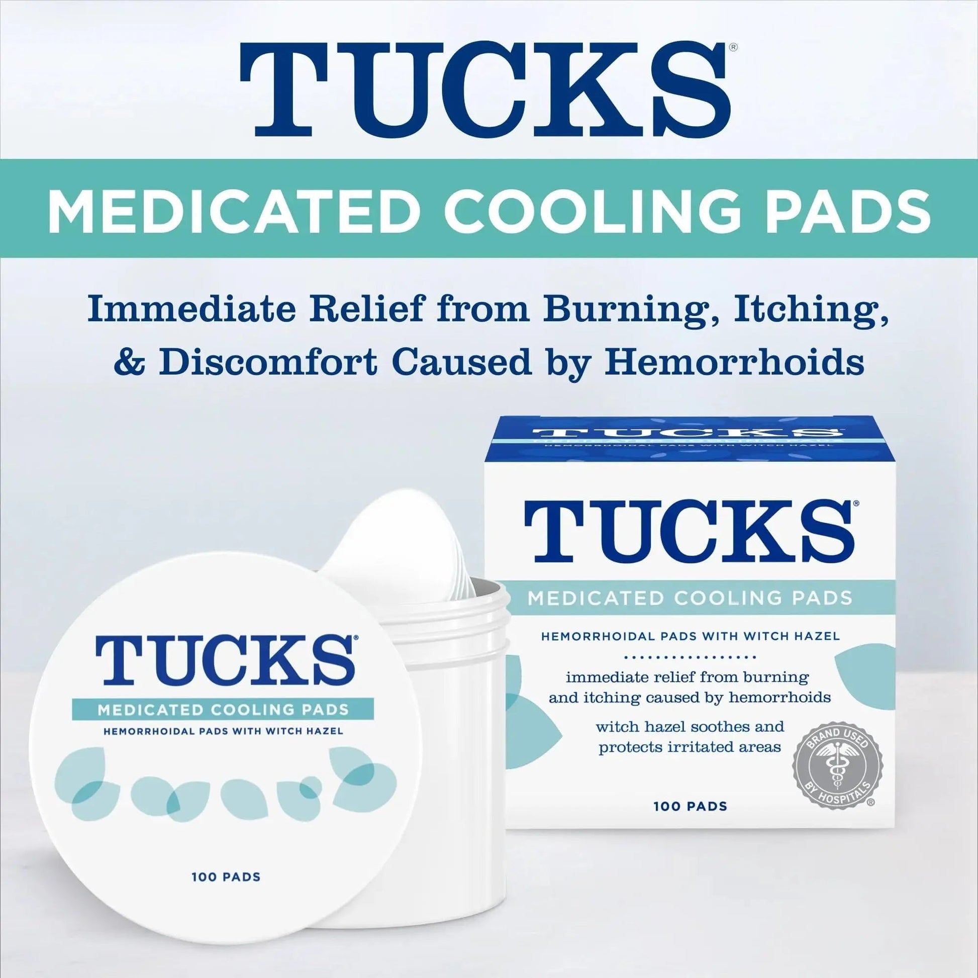 TUCKS Medicated Cooling Pads, 100 Count – Hemorrhoid Pads with Witch Hazel, Cleanses Sensitive Areas, Protects from Irritation, Hemorrhoid Treatment, Medicated Pads Used by Hospitals TUCKS buy supplements canada
