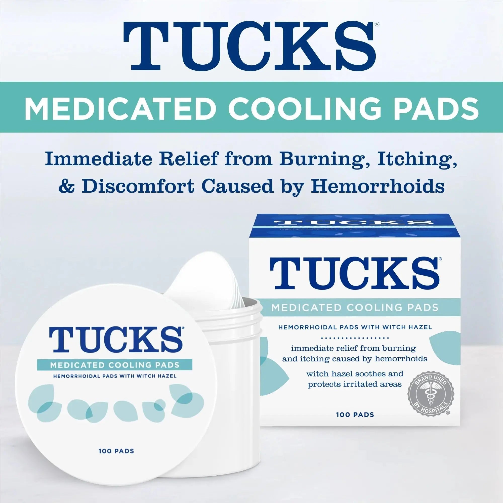 TUCKS Medicated Cooling Pads, 100 Count – Hemorrhoid Pads with Witch Hazel, Cleanses Sensitive Areas, Protects from Irritation, Hemorrhoid Treatment, Medicated Pads Used by Hospitals TUCKS buy supplements canada