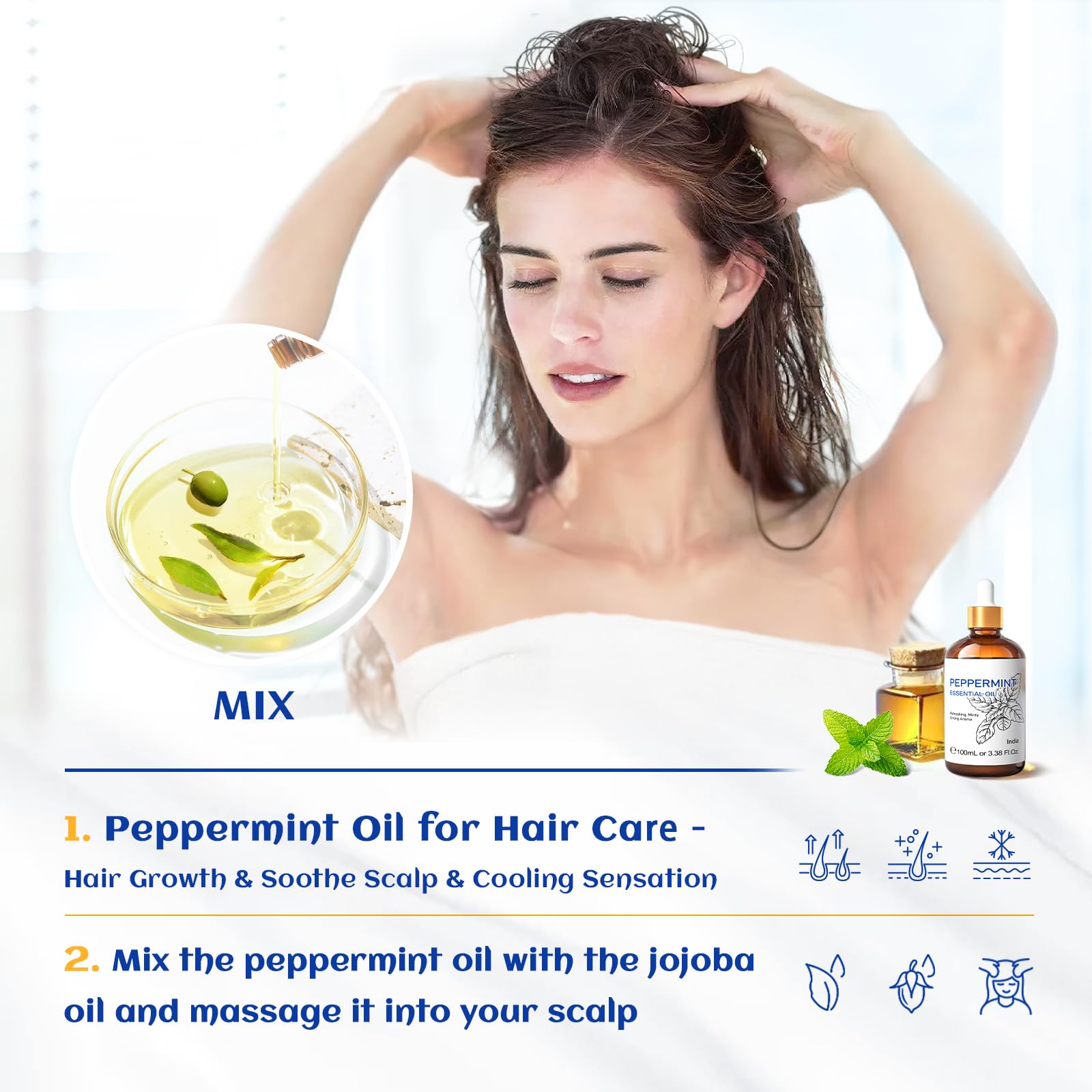 HIQILI Peppermint Essential Oil, 100% Pure Natural for Diffuser, Hair, Massage, Add to Spray HIQILI buy supplements canada