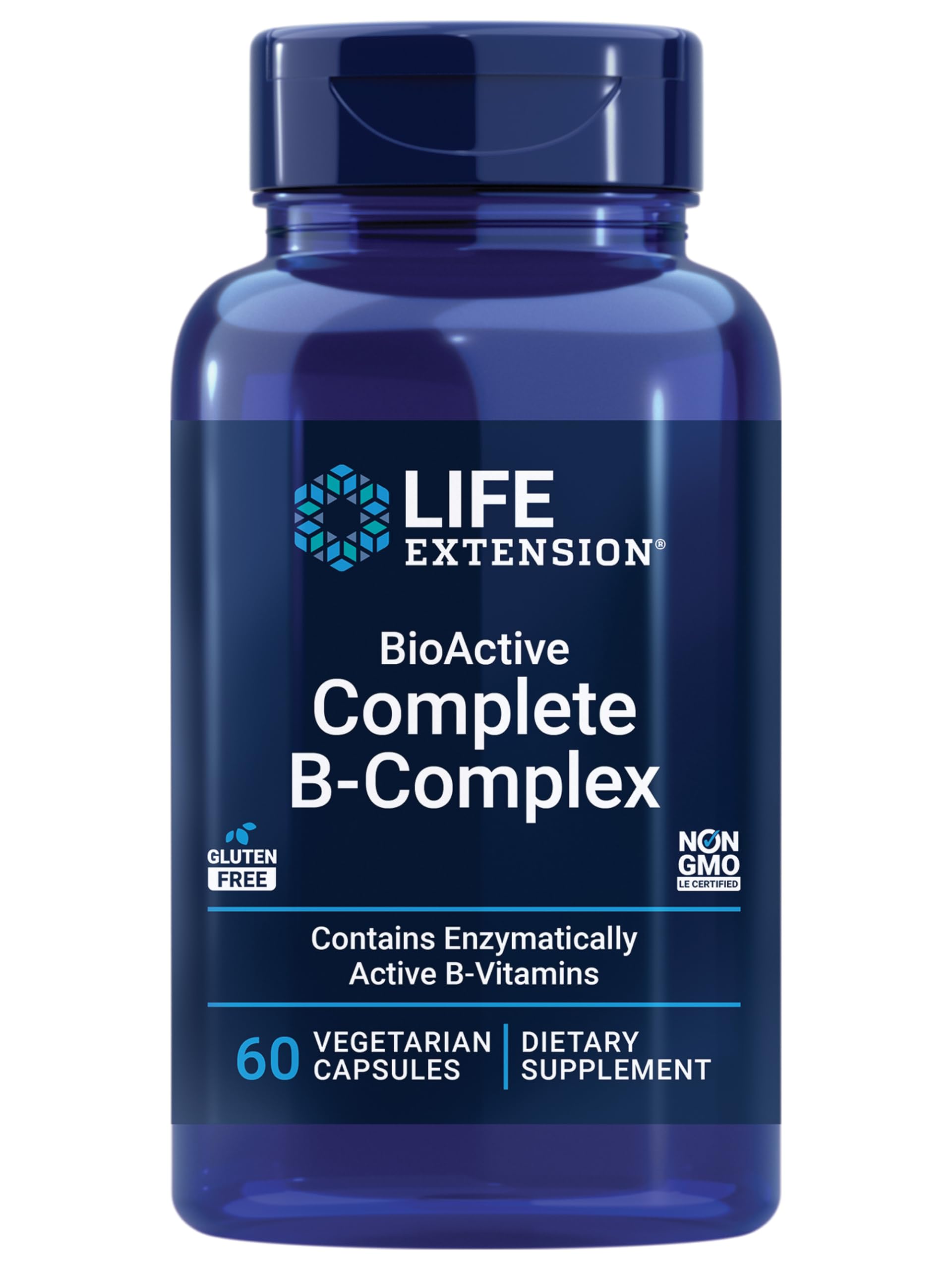Life Extension BioActive Complete B-Complex, Heart,  Nerve Support, Healthy Energy, Metabolism, Complete B Complex, 60 Vegetarian Capsules Life Extension buy supplements canada