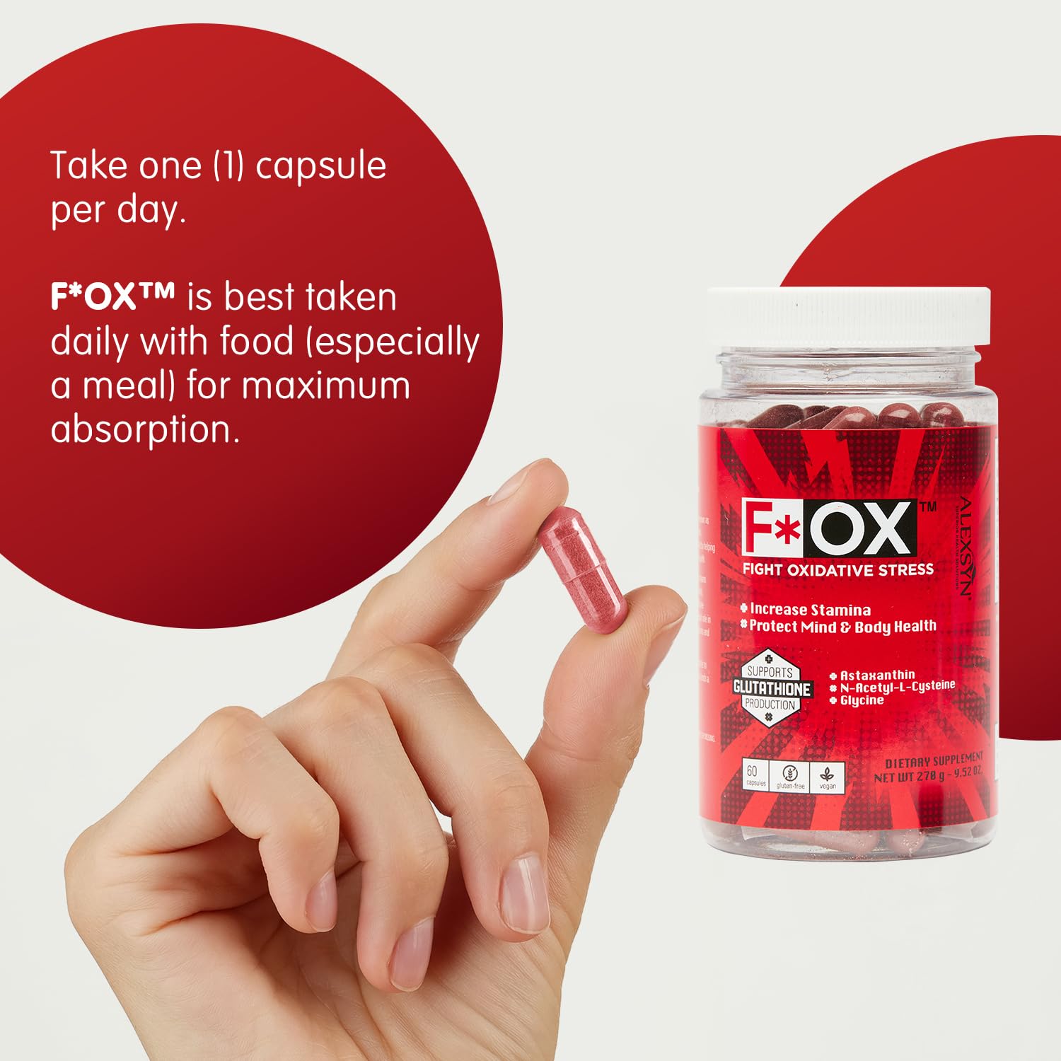 Alexsyn Antioxidant Support Formula – Concentrated Vegan & Gluten-Free Capsules – Helps Defend Against Oxidative Stress and Maintain Daily Vitality – 60 Capsules Alexsyn buy supplements canada