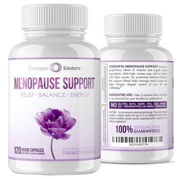 Concepta Solutions Menopause Support - Menopause Relief and Weight Management Support - for Hot Flashes, Night Sweats Relief and Energy - 120 Capsules - Made in USA Concepta Solutions buy supplements canada