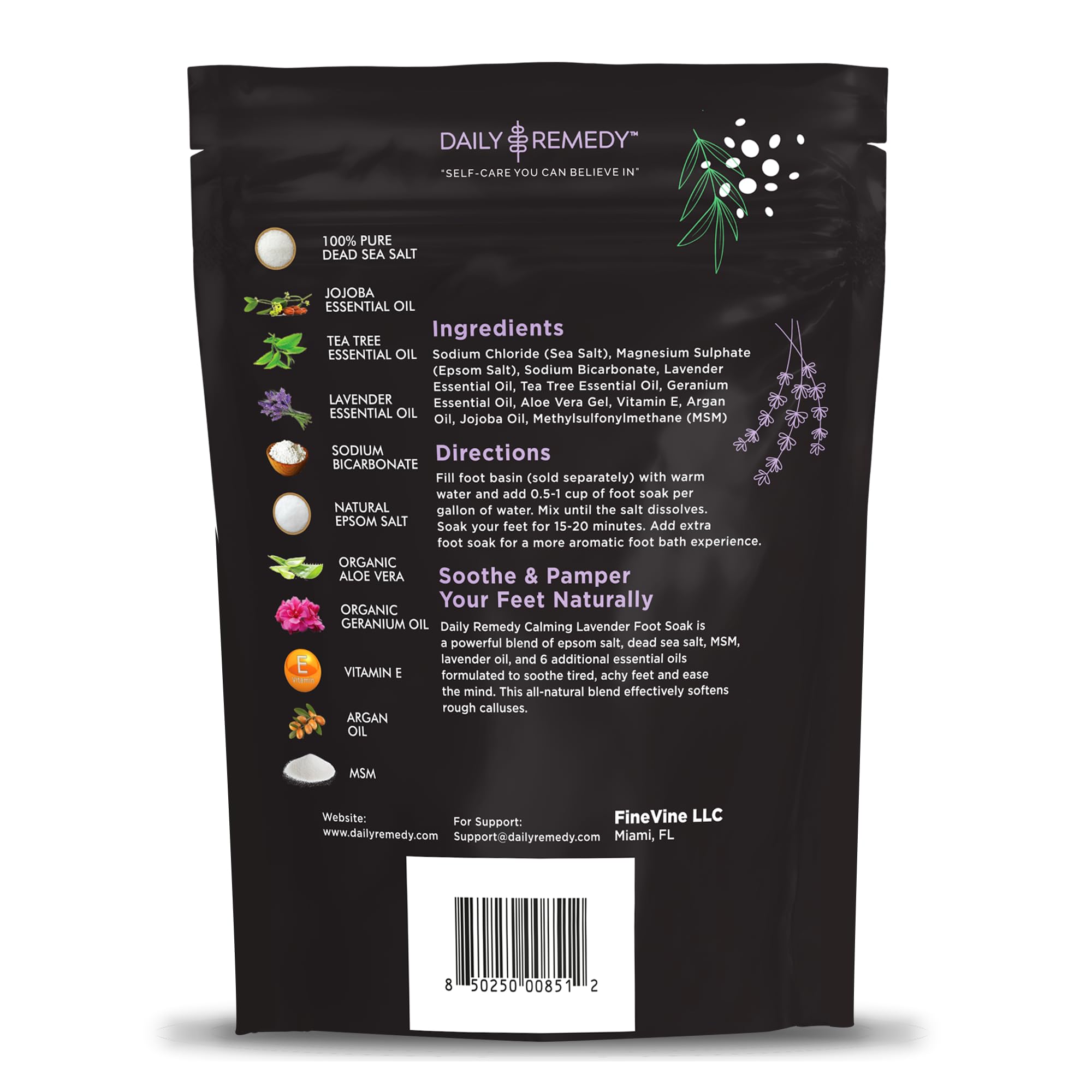 Calming Lavender Foot Soak with Epsom Salt, Made in USA, Foot Soak Soothes Sore Tired DAILY REMEDY buy supplements canada
