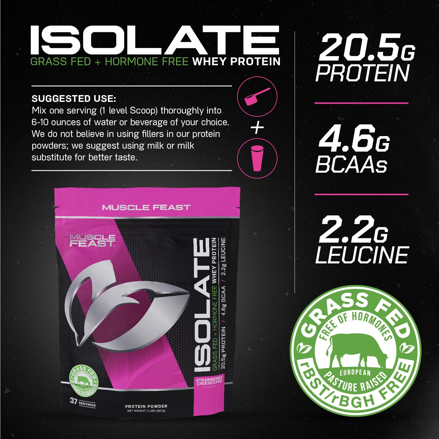 Muscle Feast Grass-Fed Whey Protein Isolate, All Natural Hormone Free Pasture Raised Muscle Feast buy supplements canada