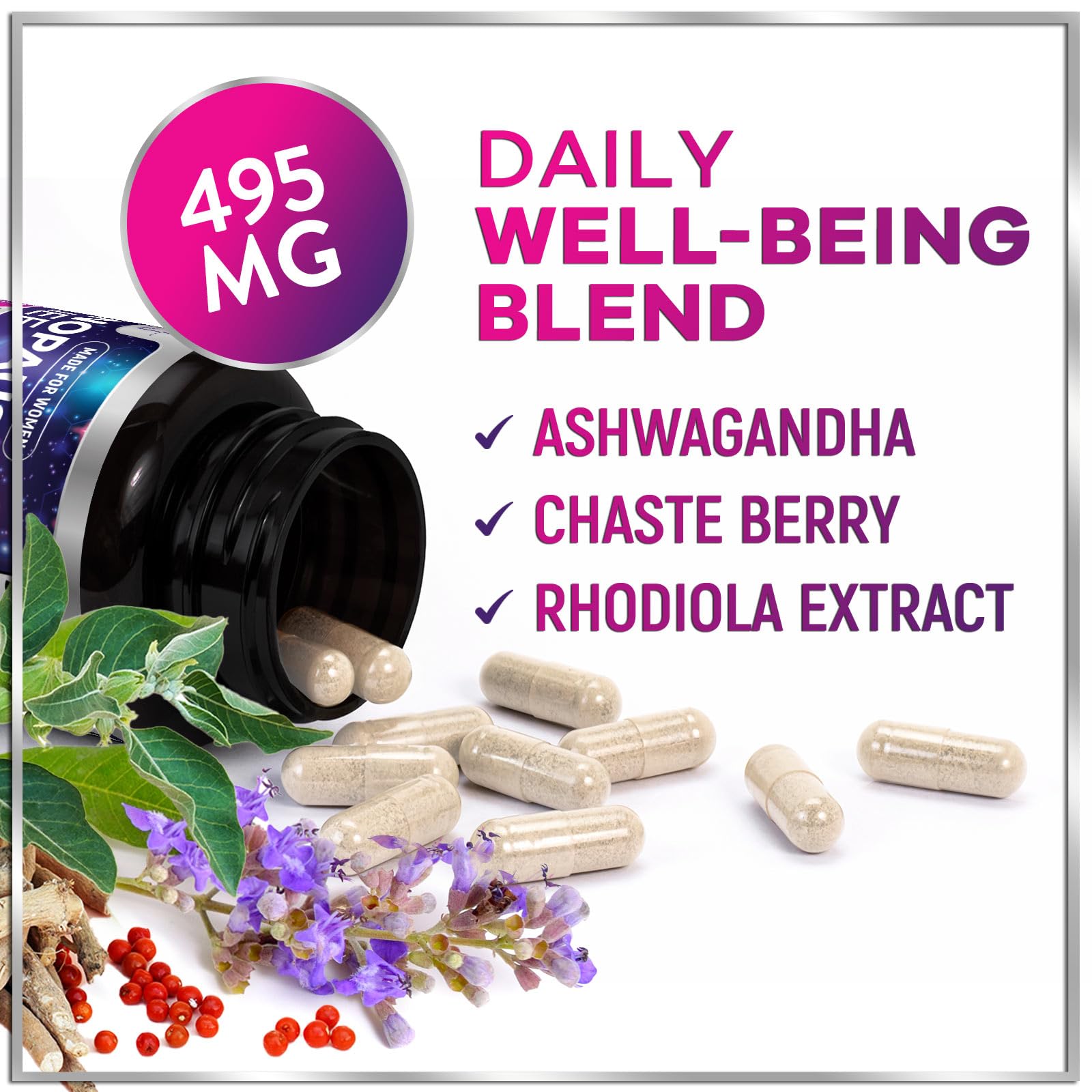 Menopause Supplements for Women - Complete Hot Flash Night Sweats & Menopause Relief Pills, 8 Billion CFU Probiotics with Dong Quai & Black Cohosh for Vaginal, Digestive Support - 60 Capsules Hello Lovely! buy supplements canada