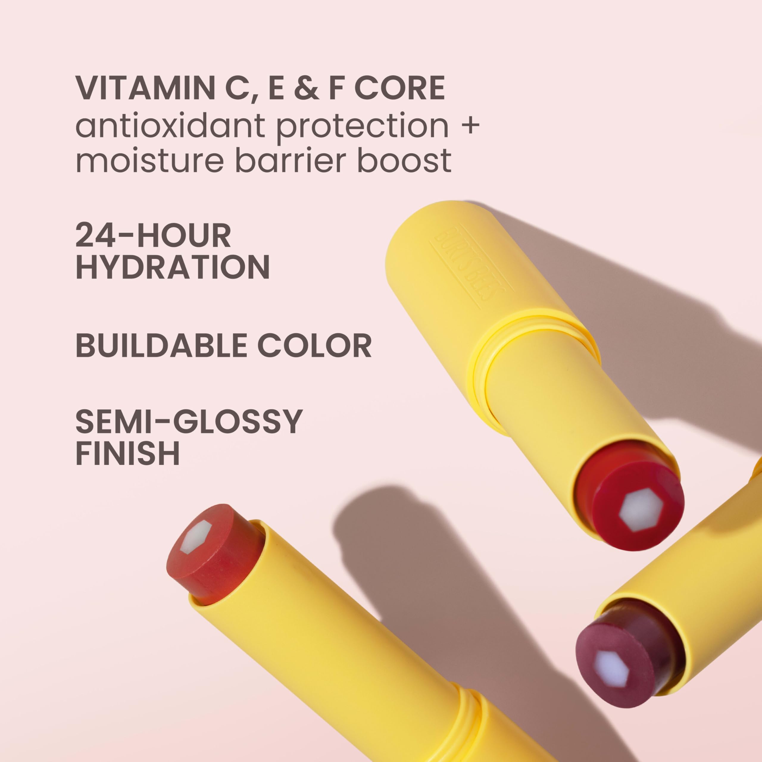 Burt’s Bees Tinted Boosted Balm, Misty Mauve, Hydrating Tinted Lip Balm with Vitamin C, E, and F Core, 24 Hour Lip Moisturizer Burt's Bees buy supplements canada