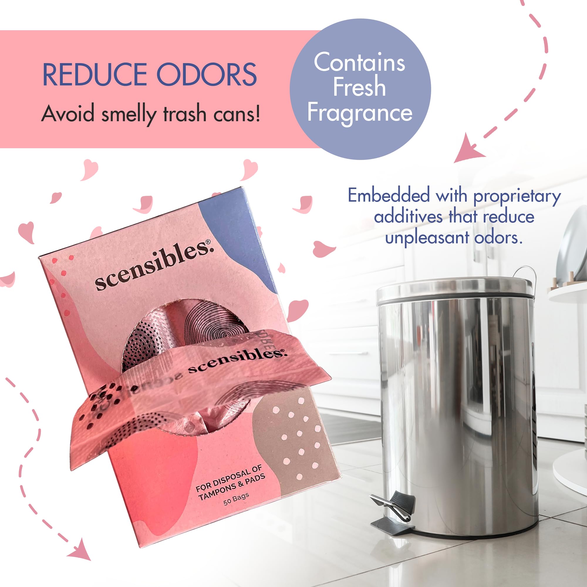 Scensibles Personal Care Disposal Bags (50 Count) - For Tampons, Pads, Liners, Condoms & More SCENSIBLES buy supplements canada