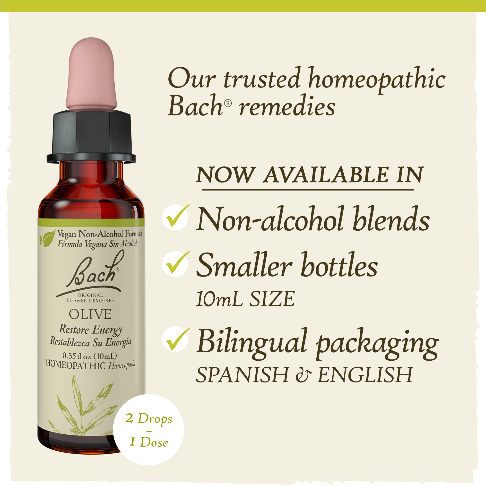 Bach Original Flower Remedies, Olive for Energy (Non-Alcohol Formula), Natural Homeopathic Flower Bach buy supplements canada