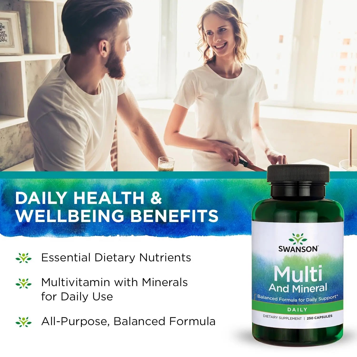 Swanson Multi and Mineral Daily Men's Women's Multivitamin Multimineral Health Supplement 250 Capsules (Caps) Swanson buy supplements canada
