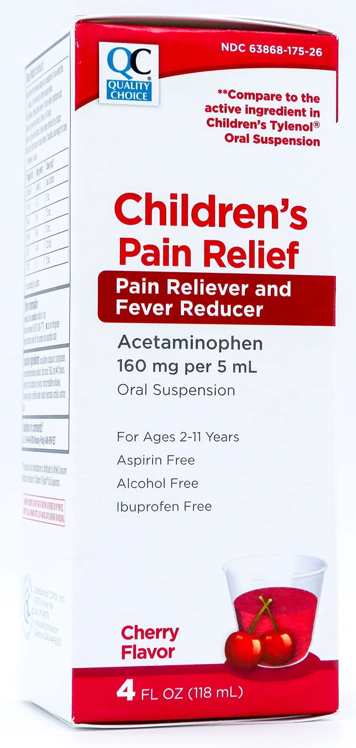 Quality Choice Children's Pain Relief & Fever Reducer for Kids, 4fl oz Acetaminophen 160mg per 5ml, Ibuprofen & Aspirin Free, Liquid Cold and Flu Medicine for Kids, Regular Strength OTC Medication Quality Choice buy supplements canada