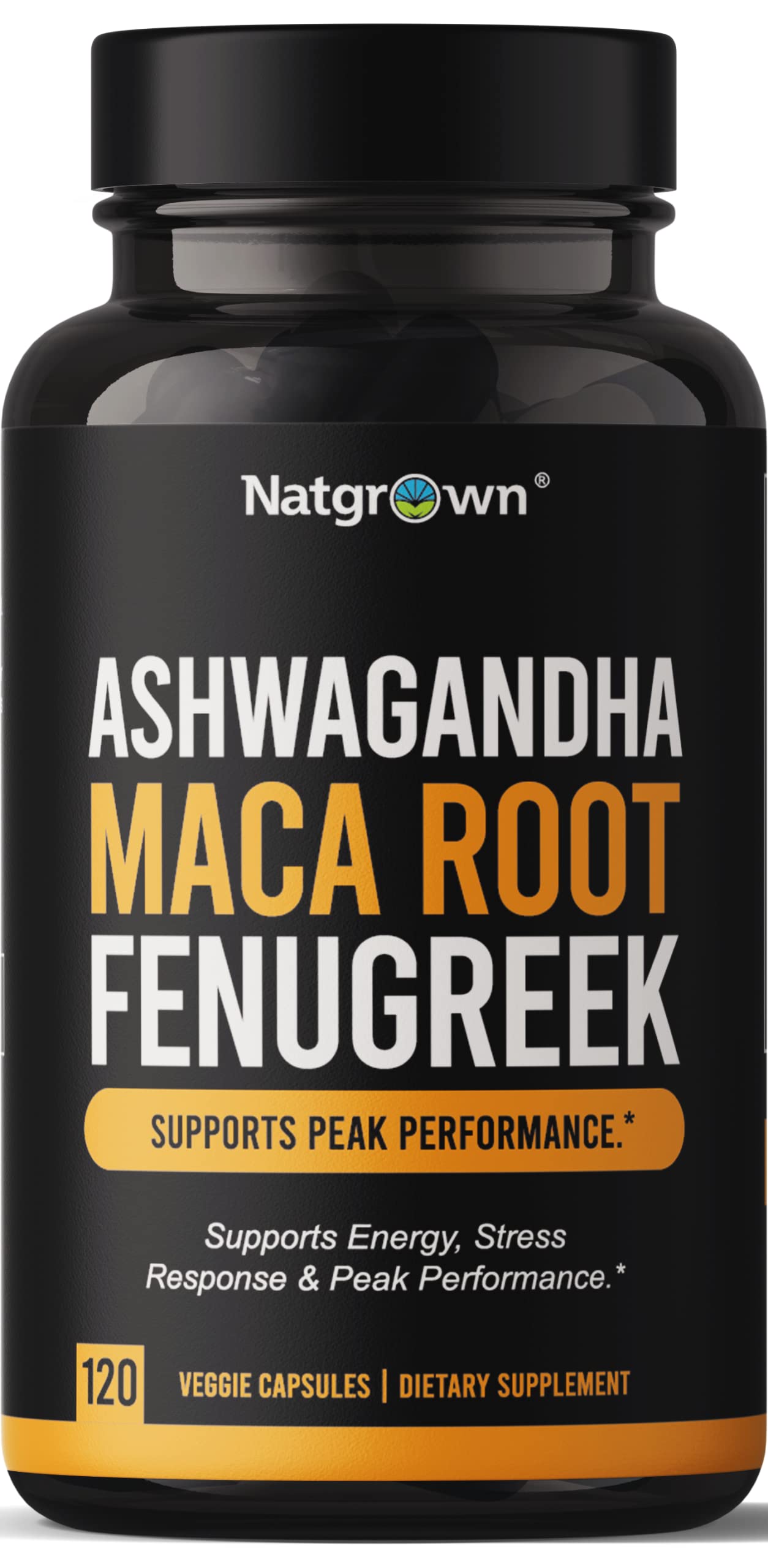 Natgrown Ashwagandha Maca Root Fenugreek Extract Capsules Supplement Natgrown buy supplements canada