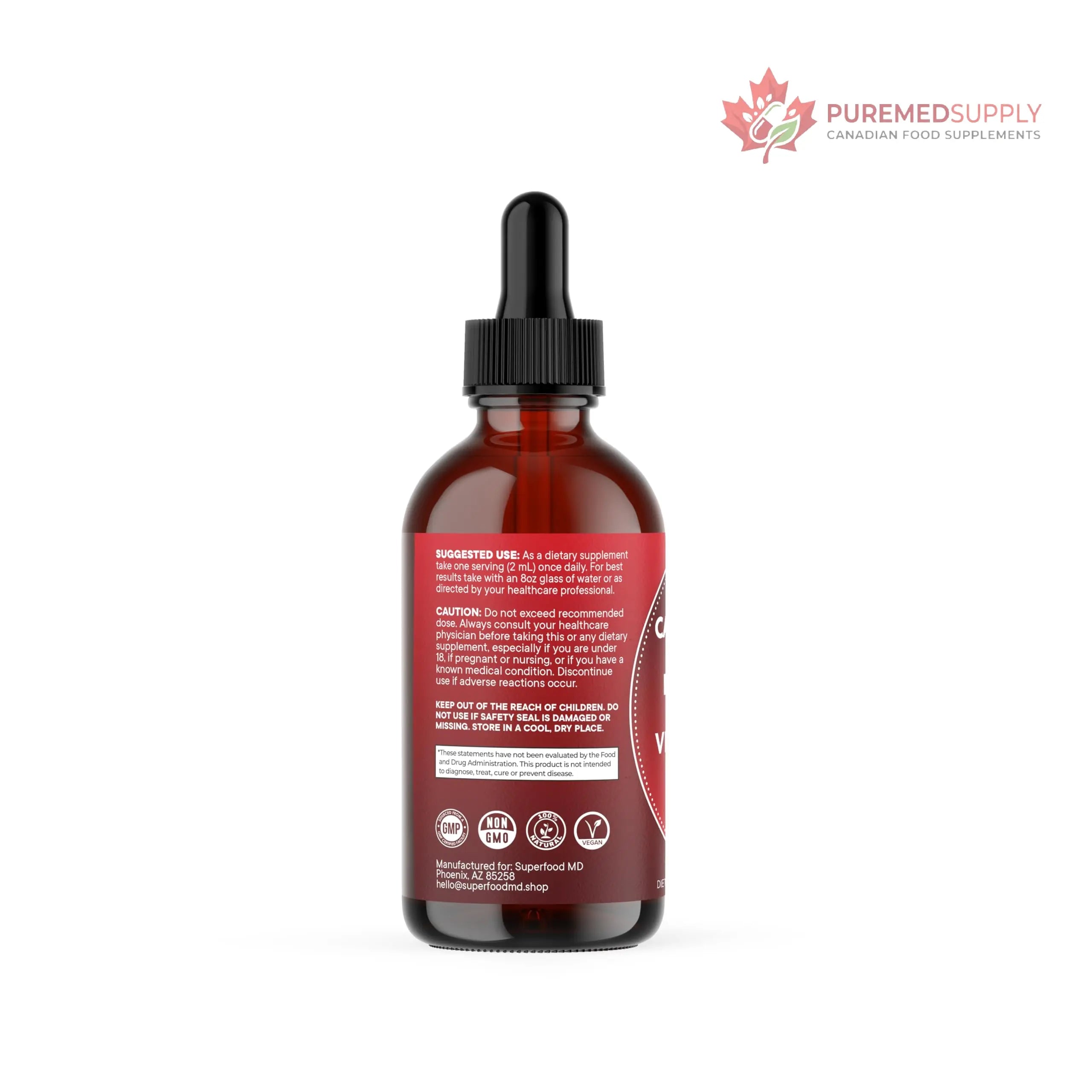 Cayenne Pepper Supplement Liquid Drops + Hawthorn Berry, Vitamin D3 K2 Beet Root Powder, Ceylon Cinnamon, Turmeric Curcumin, Organic Panax Ginseng - 4 OZ Superfood MD buy supplements canada