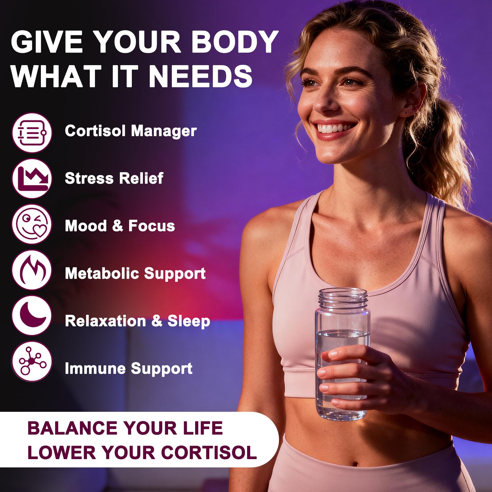 WellBloom Cortisol Reducer for Women & Men with Magnesium Glycinate, Ashwagandha, L-Theanine - Supports Stress Relief, Sleep & Heart Health, Nerves, Muscles - 2 Fl Oz WellBloom buy supplements canada