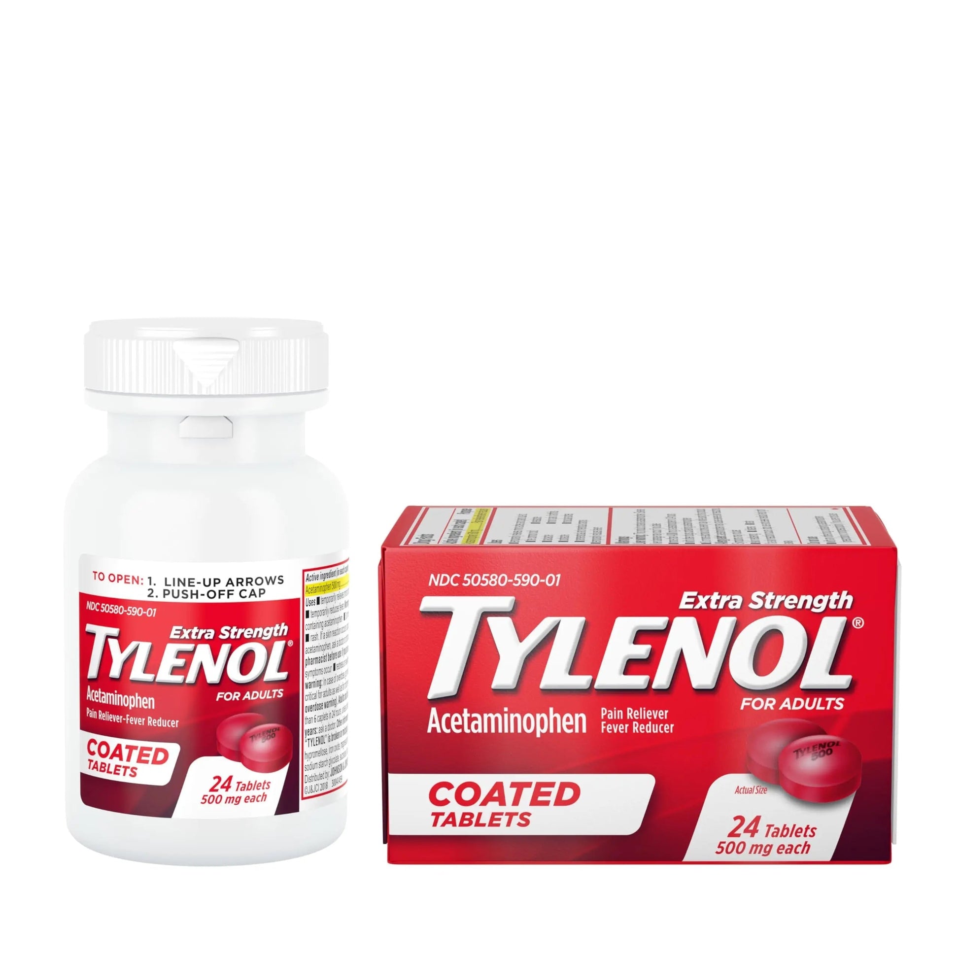 Tylenol Extra Strength Pain Reliever & Fever Reducer, Round Coated Tablets, 500 mg Acetaminophen Pain Relief Pills for Headache, Toothache & Minor Arthritis Pain, 24 ct Tylenol buy supplements canada