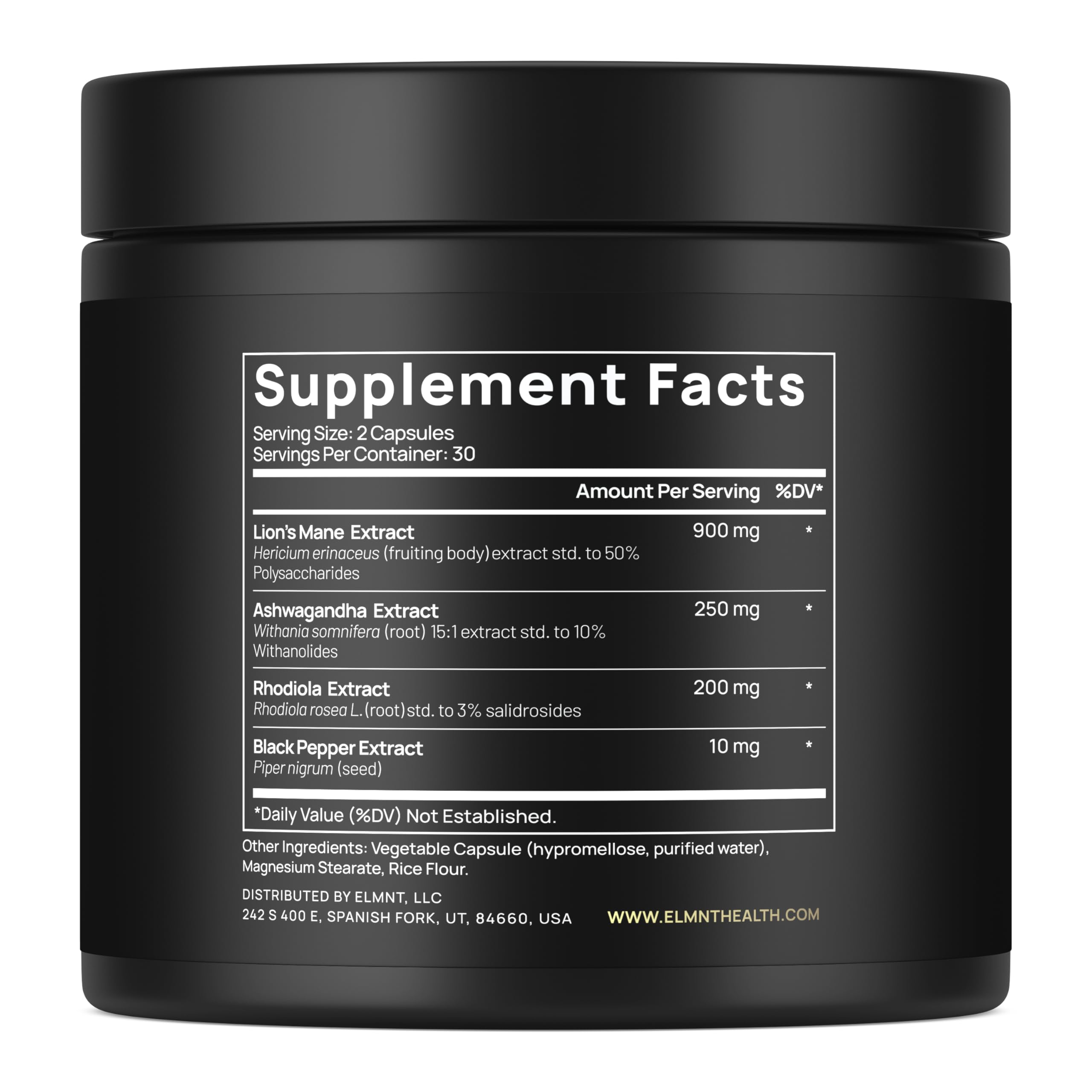 20,000mg 16x Strength Lions Mane Supplement Capsules Super Nootropic w. Ashwagandha & Rhodiola - Highest Potency Lion's Mane Mushroom Extract 50% Polysaccharides Brain Supplements for Memory and Focus TERRA ELMNT buy supplements canada