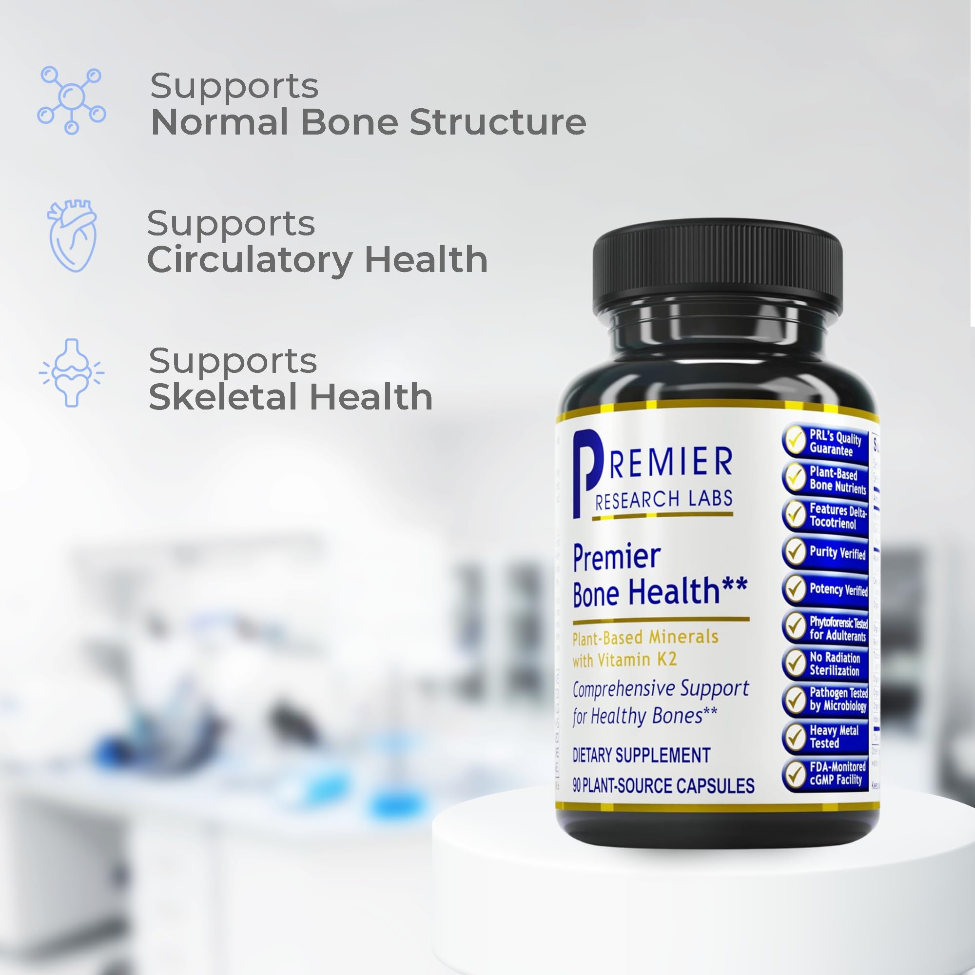Premier Research Labs Premier Bone Health - Bone Health Vitamins, Bone Strength Supplement for Women & Men, Calcium Supplement with Vitamin K2, Healthy Bone Support - 90 Capsules Premier Research Labs buy supplements canada