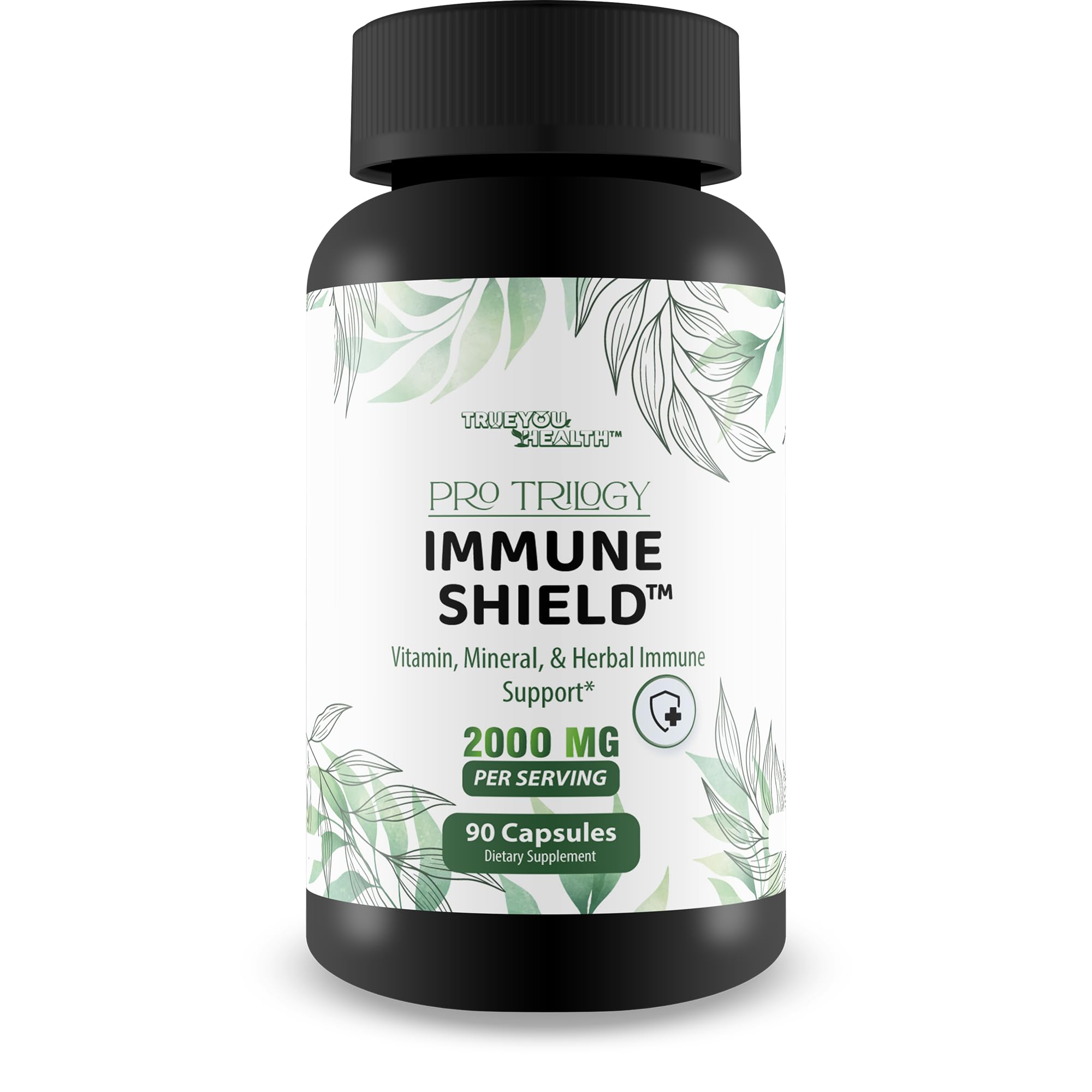 Pro Trilogy Immune Shield - Our Best Immune Support Supplement - Immune Support Capsules - Immune Boost Pills - Our Best Immune Pills Nature Vitamin D Zinc C Best Immune Support Vitamins True You Health buy supplements canada