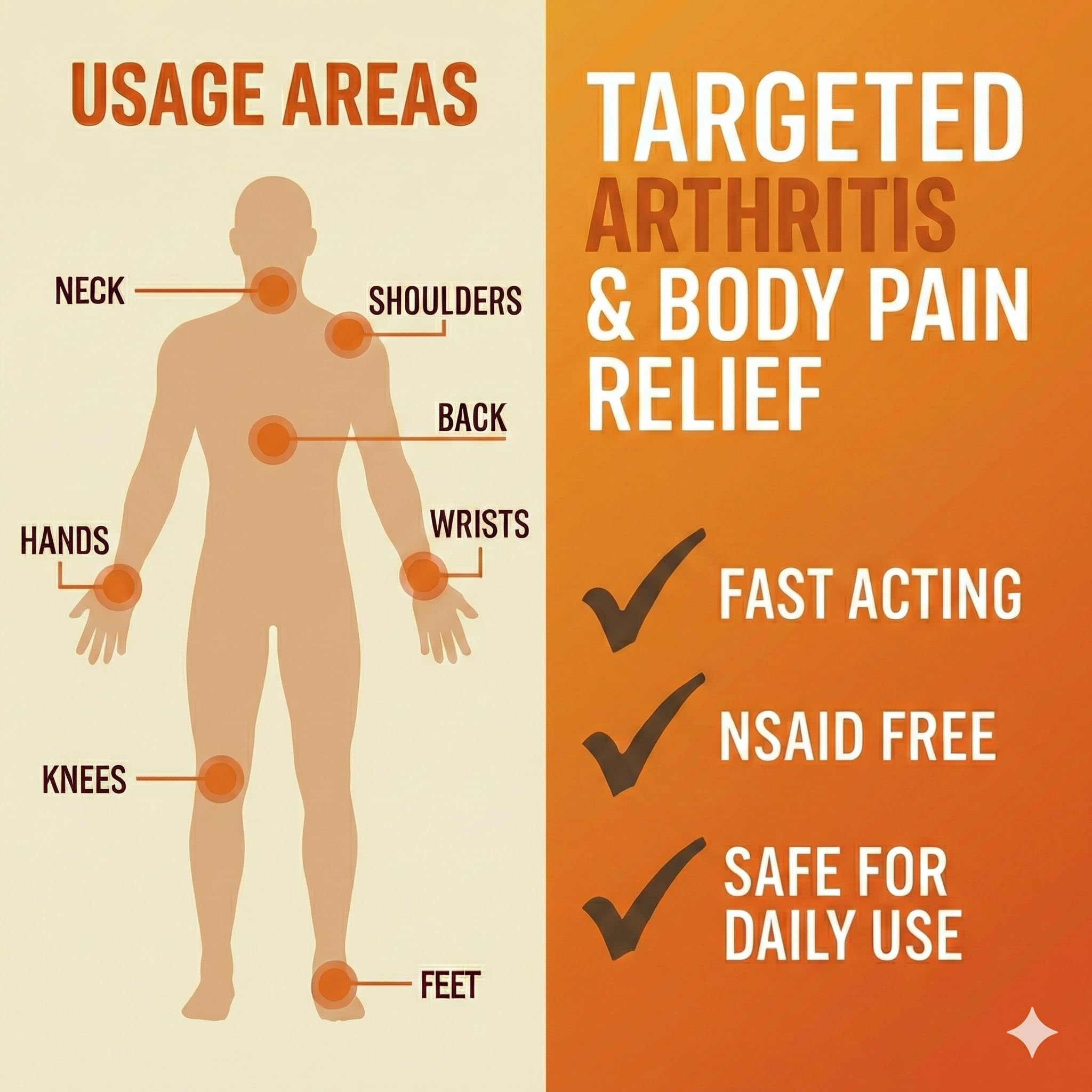 Sore No More Warm Arthritis Pain Relief Cream – Targeted Reliever for Back, Neck, Hands & Feet – Soothing & Fast-Acting Formula for Aches and Pains – Non-Greasy with Orange Aroma – 4 oz Sore No More buy supplements canada