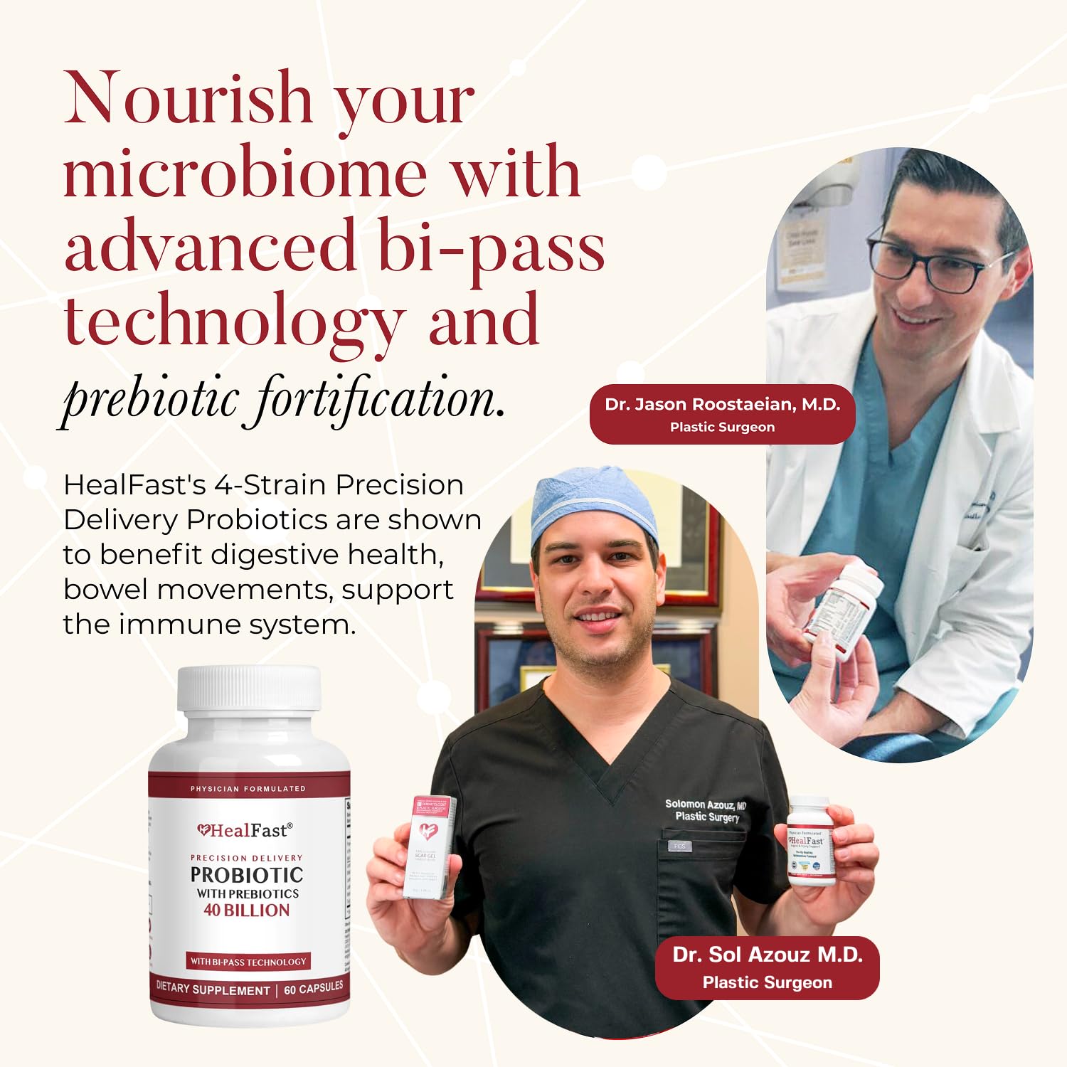 HealFast Physician Formulated Probiotic Supplement - 40 Billion CFU - Live Prebiotics and Probiotics for Men and Women - Probiotics for Gut Health - Non-GMO and Vegan - 30 Day Supply HealFast buy supplements canada
