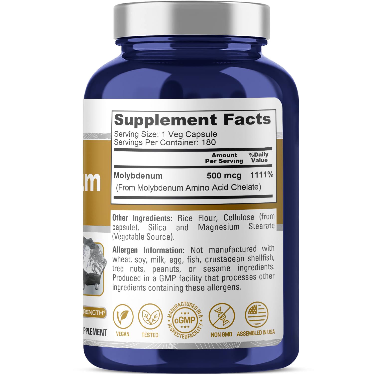 NusaPure Chelated Molybdenum 500 mcg 180 Vegetarian Caps (Vegan, Non-GMO) NusaPure buy supplements canada