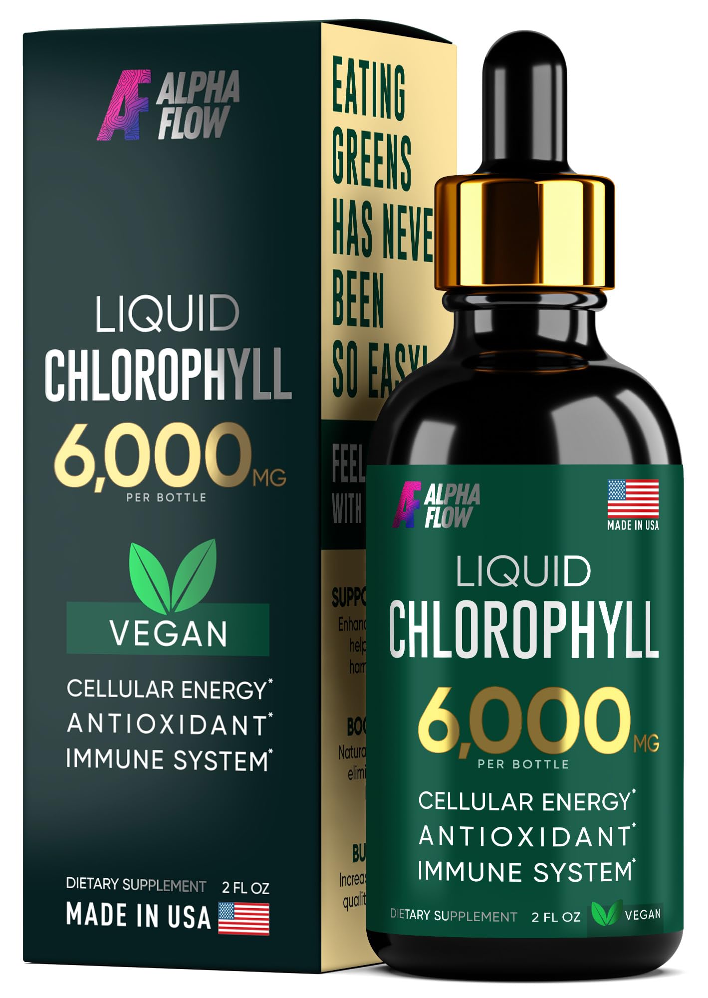 Chlorophyll Liquid Drops 6000 mg - Premium Liquid Chlorophyll Supplement - All-in-One Alpha Flow buy supplements canada