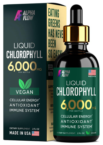 Chlorophyll Liquid Drops 6000 mg - Premium Liquid Chlorophyll Supplement - All-in-One Alpha Flow buy supplements canada