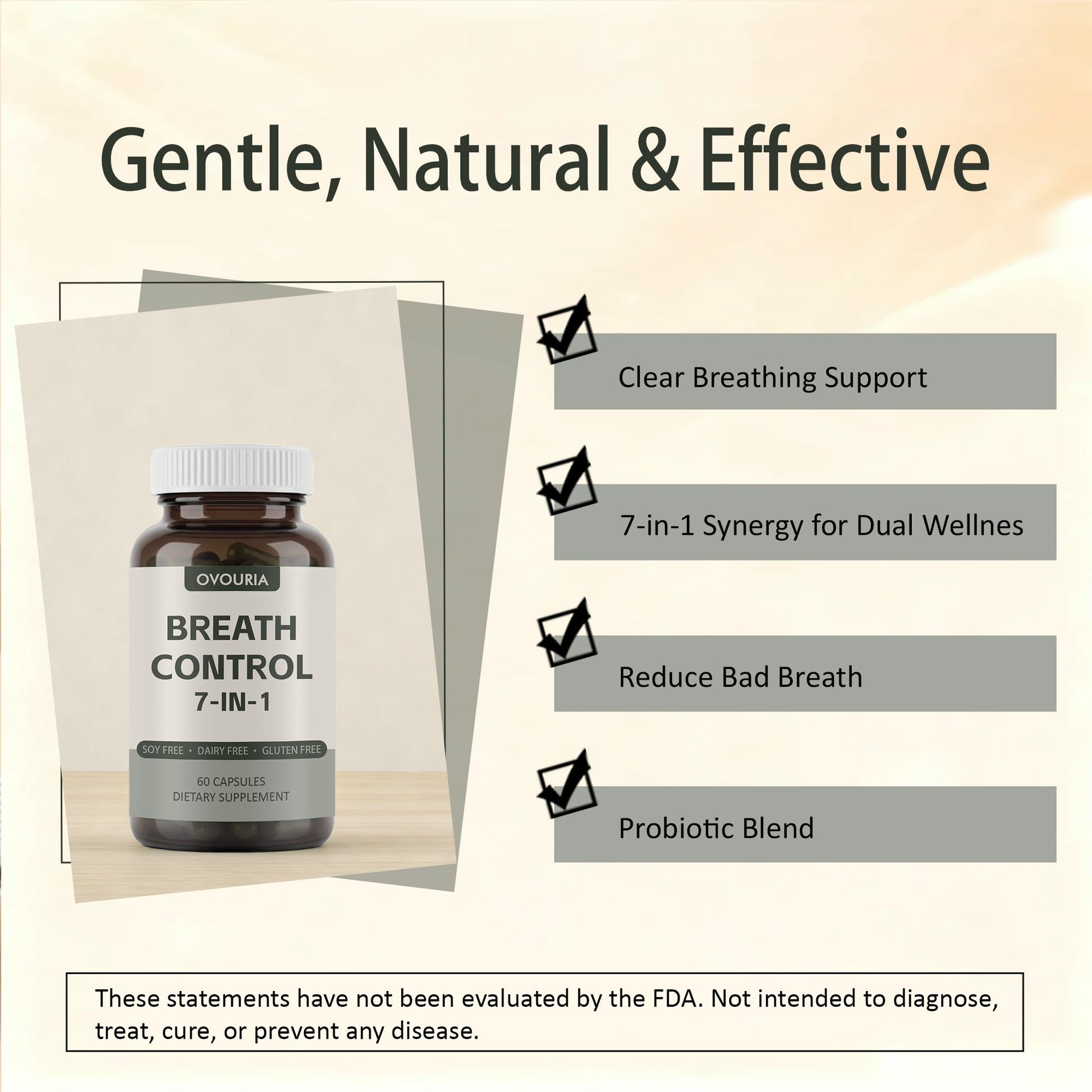 TANSPRESSO ovouria Breath & Gut Balance Capsules - 7-in-1 Formula with Probiotics, Zinc Gluconate & Magnesium Citrate for Fresh Breath, Chronic Halitosis Relief & Digestive Wellness, 60 Count(1pc) TANSPRESSO buy supplements canada
