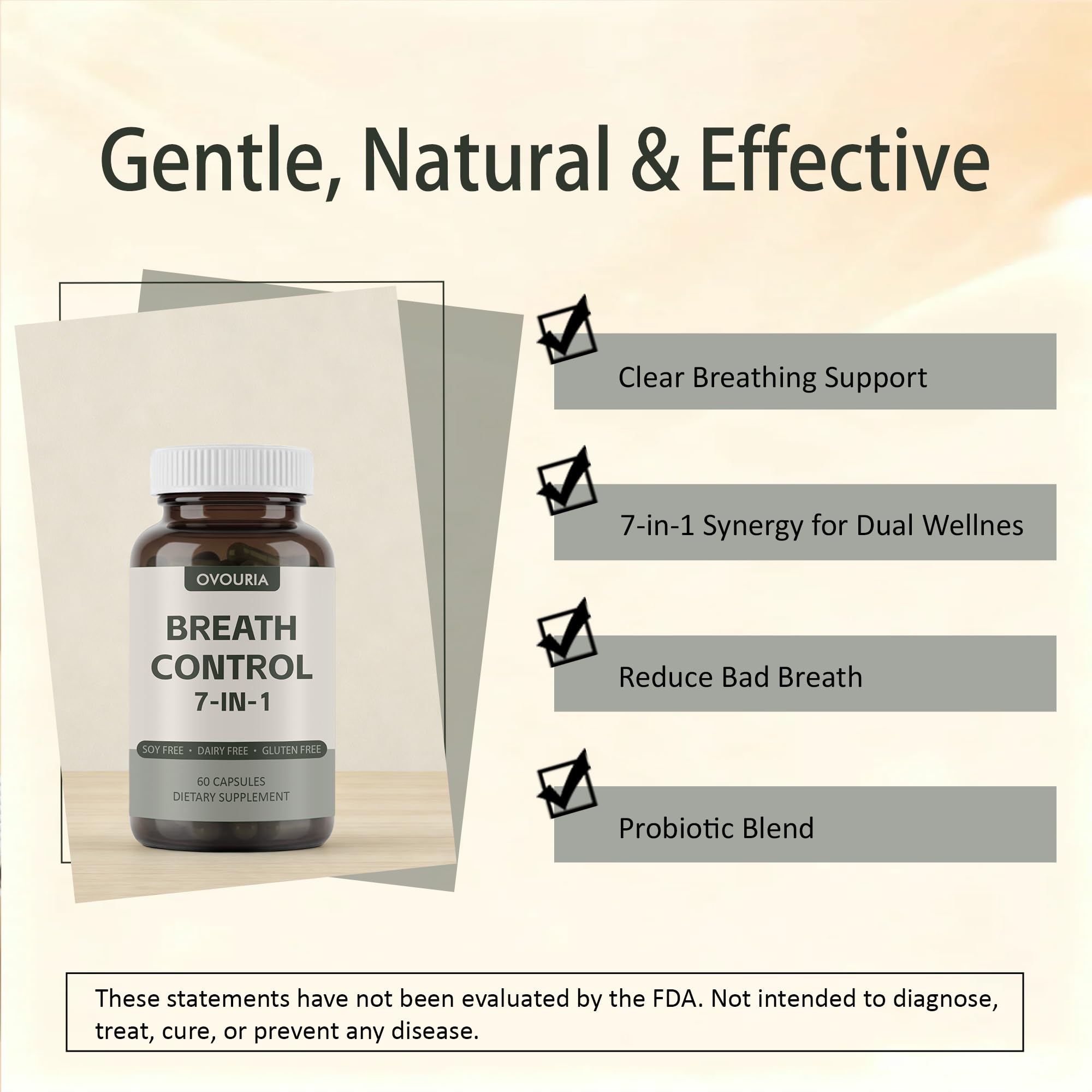 TANSPRESSO ovouria Breath & Gut Balance Capsules - 7-in-1 Formula with Probiotics, Zinc Gluconate & Magnesium Citrate for Fresh Breath, Chronic Halitosis Relief & Digestive Wellness, 60 Count(1pc) TANSPRESSO buy supplements canada