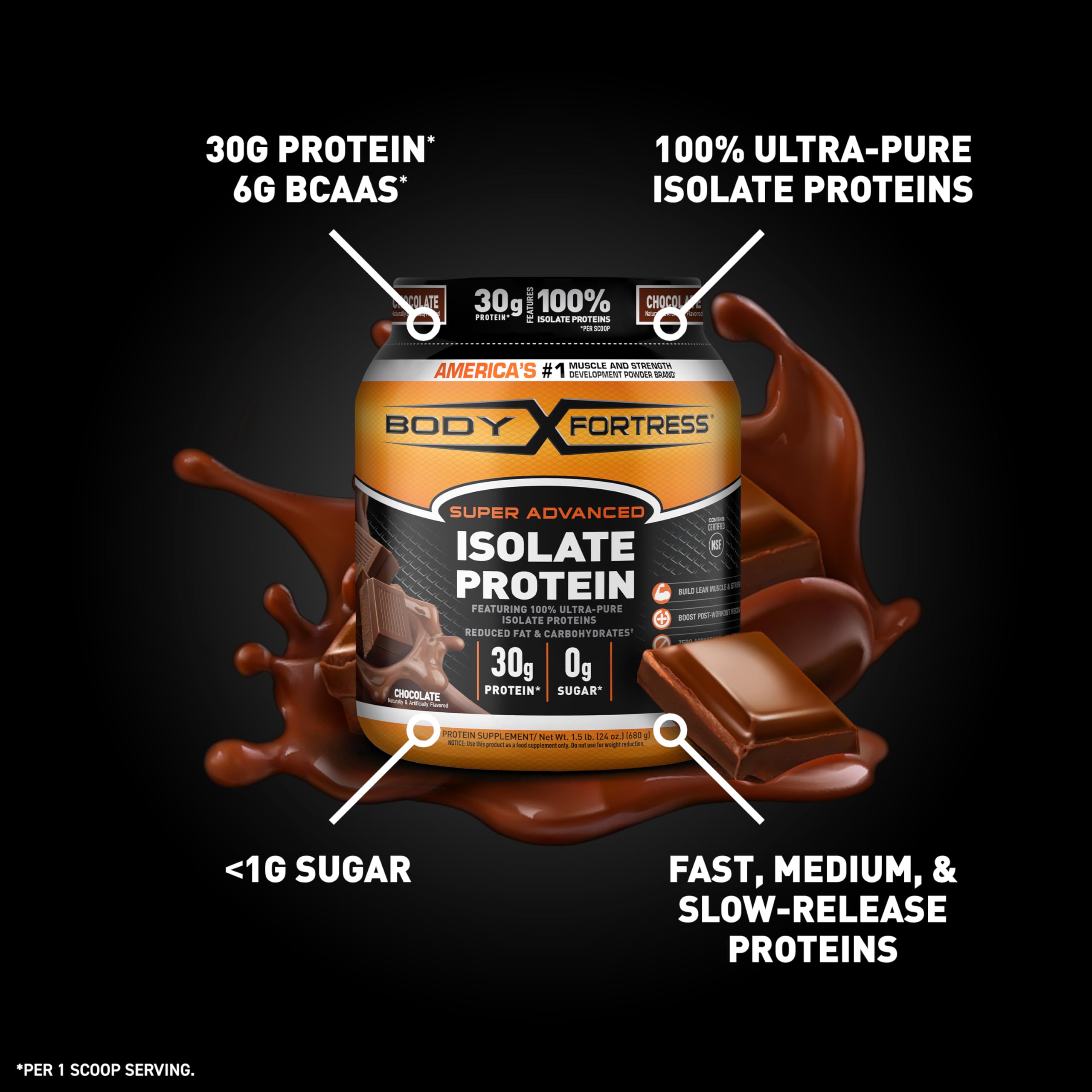 Body Fortress Super Advanced Isolate Protein, Chocolate Protein Powder Supplement Body Fortress buy supplements canada