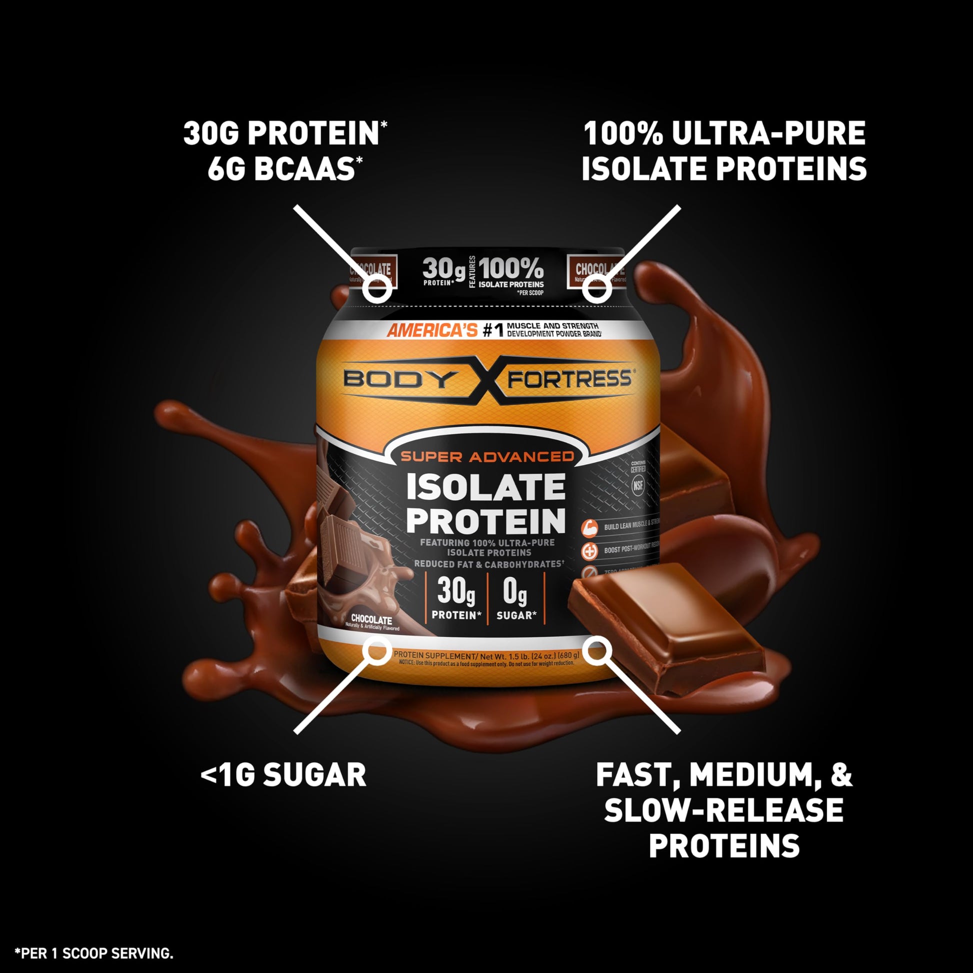 Body Fortress Super Advanced Isolate Protein, Chocolate Protein Powder Supplement Body Fortress buy supplements canada
