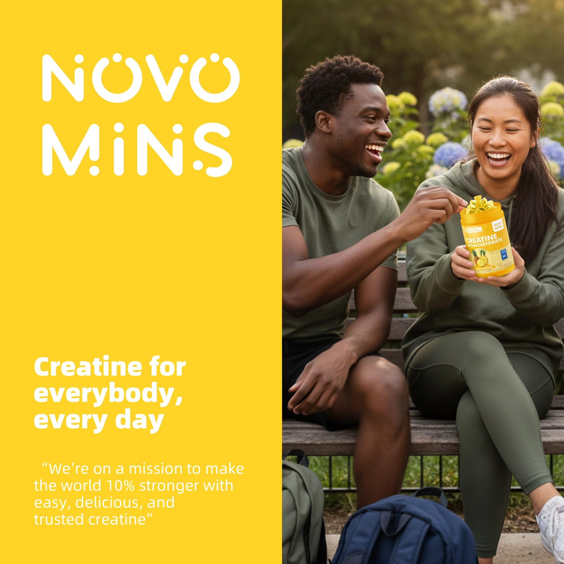 novomins Creatine Monohydrate Gummies for Men & Women, Chewables Creatine Monohydrate for Muscle Strength, Muscle Builder, Energy Boost, Pre-Workout Supplement novomins buy supplements canada