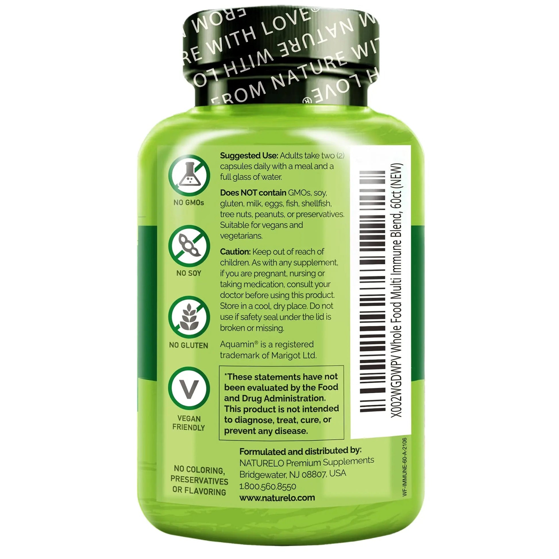 NATURELO Whole Food Multivitamin + Immune Blend with Elderberry & Mushrooms - Complete Multivitamin with Extra Immune Support NATURELO buy supplements canada