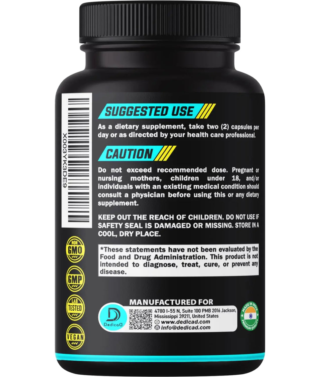 Soursop Graviola Leaves Capsules - Soursop Fruit Advanced - 210 Counts for 105 Servings DEDICAD buy supplements canada