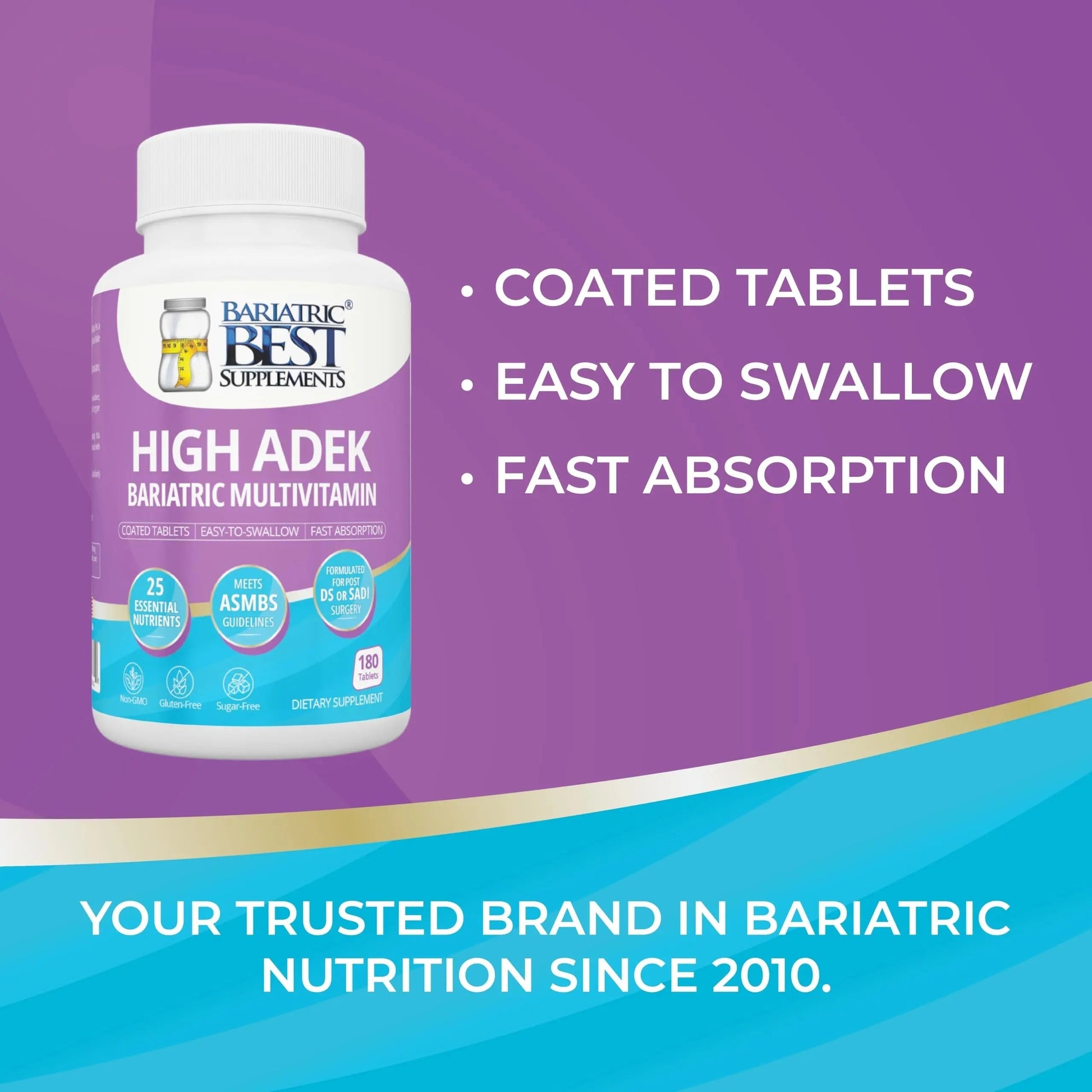 High A D E K Bariatric Multivitamin for Post DS/SADI Surgery, 25 Essential Nutrients for Post-Weight Loss Surgery, 180 Tablets Bariatric Best Supplements buy supplements canada