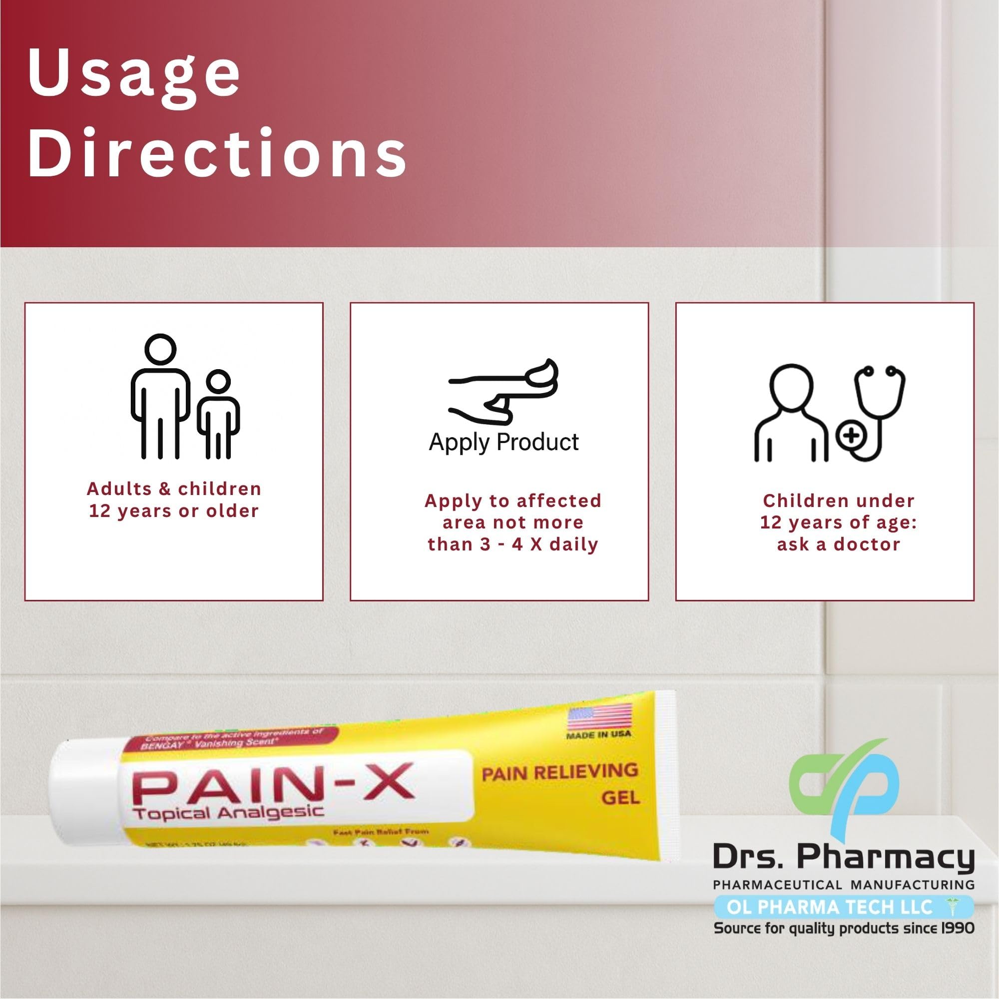 Drs. Pharmacy Pain-X Menthol Cream – Targeted Muscle & Joint Relief – 1.75 oz, Made in USA Drs. Pharmacy buy supplements canada