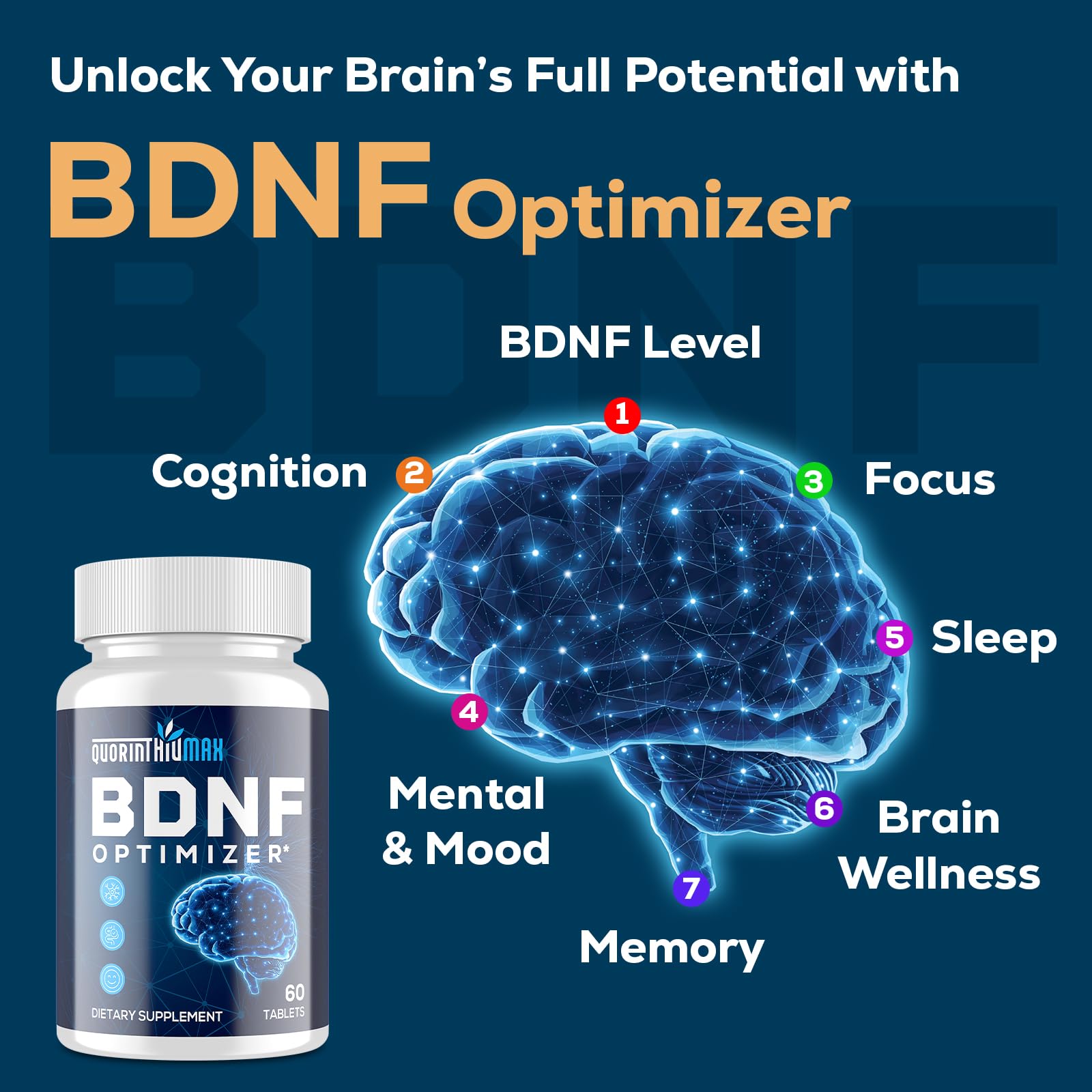 Nootropic Brain Supplement for Memory and Focus – BDNF Optimizer – Cognitive, Mental Clarity & Mood – High Absorption – Organic Lion's Mane, L-Theanine, Ginkgo Biloba & Alpha GPC – 60 Tablets Quorinthiumax buy supplements canada