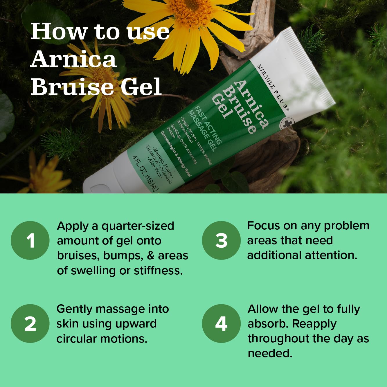 Miracle Plus Arnica Bruise Relief Gel + Magnesium Leg Relief Cream Bundle Miracle Plus buy supplements canada