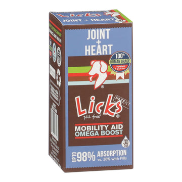 Licks Pill-Free Dog Joint and Heart - Glucosamine & Omega 3 Fish Oil Supplement for Dogs - Inflammation Supplements for Joint Support - Gel Packets - 30 Use Licks Pill Free buy supplements canada