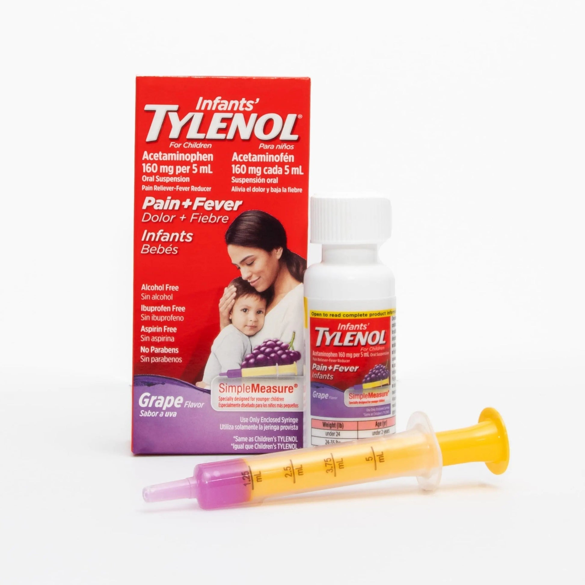 Infants' Tylenol Oral Suspension Liquid Medicine with Acetaminophen, Baby Fever Reducer & Pain Reliever for Minor Aches & Pains, Sore Throat, Headache & Toothache, Grape Flavor, 1 fl. oz Tylenol buy supplements canada