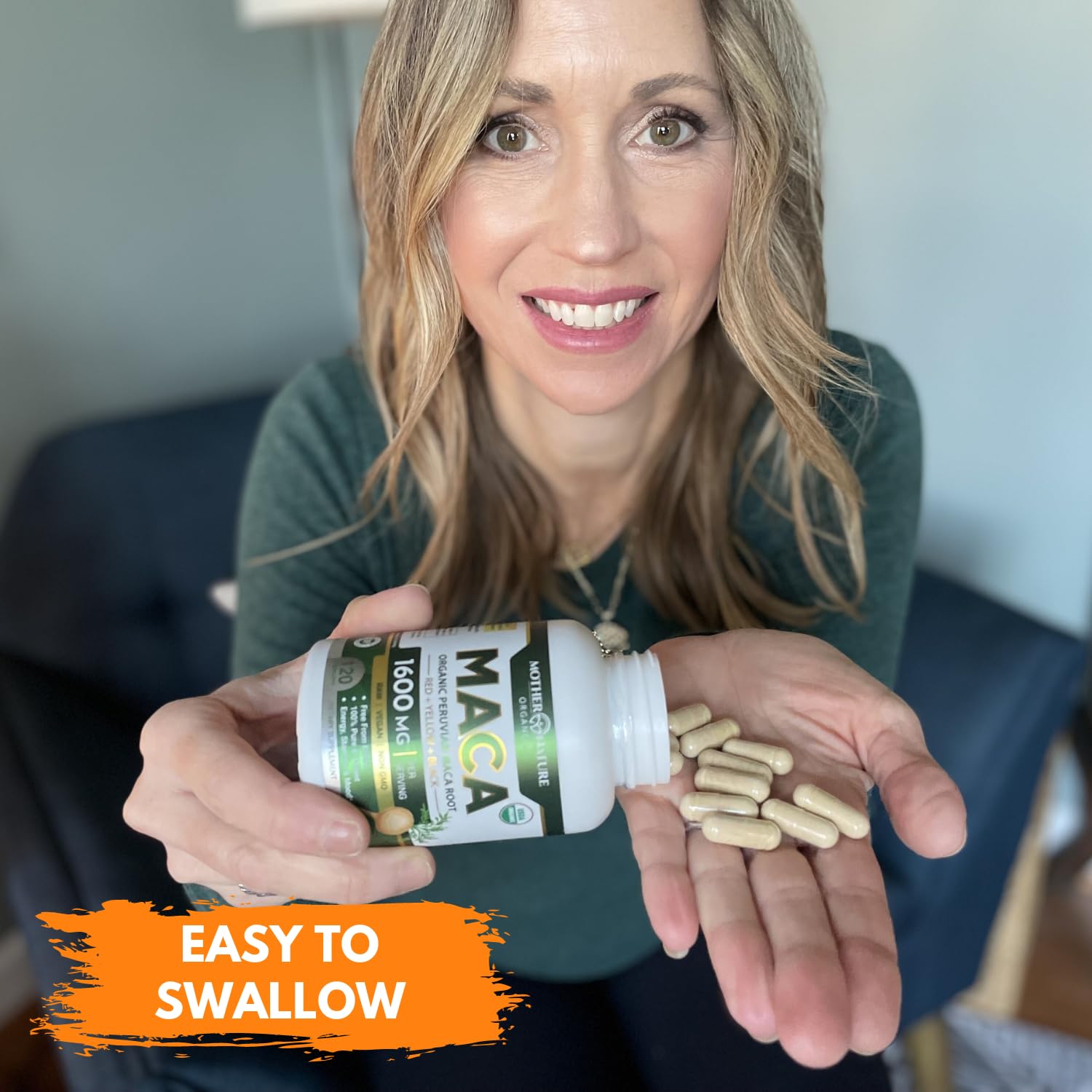 Mother Nature Organic Maca Root Capsules – 1600mg, 120 Vegan Capsules – Non GMO Peruvian Yellow, Red & Black Maca for Men & Women - Energy, Hormone, Brain & Weight Well-Being Mother Nature Organics Superfoods for Organic Living buy supplements canada