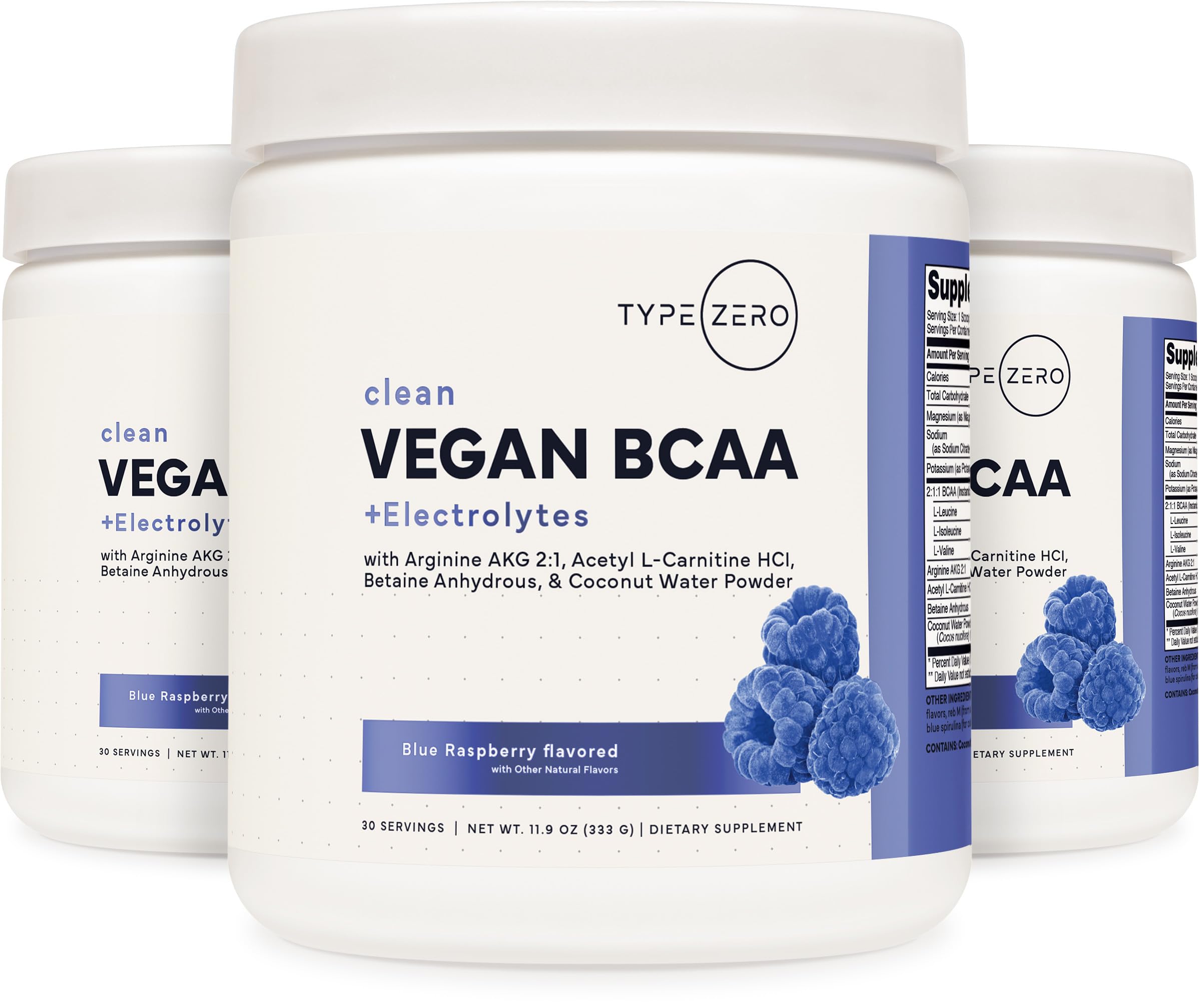 Type Zero Ultra Clean Vegan BCAA Powder + Electrolytes (Blue Raspberry | 6G) 2:1:1 Sugar-Free/No Sucralose BCAAs Amino Acids Supplement - BCAA Vegan Amino Acids After Workout Drink, 30 Servings Type Zero buy supplements canada