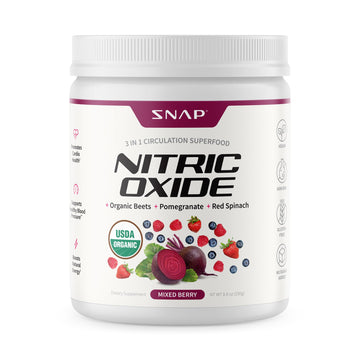 Snap Supplements Organic Beet Root Powder Nitric Oxide Supplement for Men & Women, Red Spinach & Pomegranate, Supports Healthy Energy & Blood Pressure Already in Normal Range, 30 Servings, Mixed Berry Snap Supplements buy supplements canada