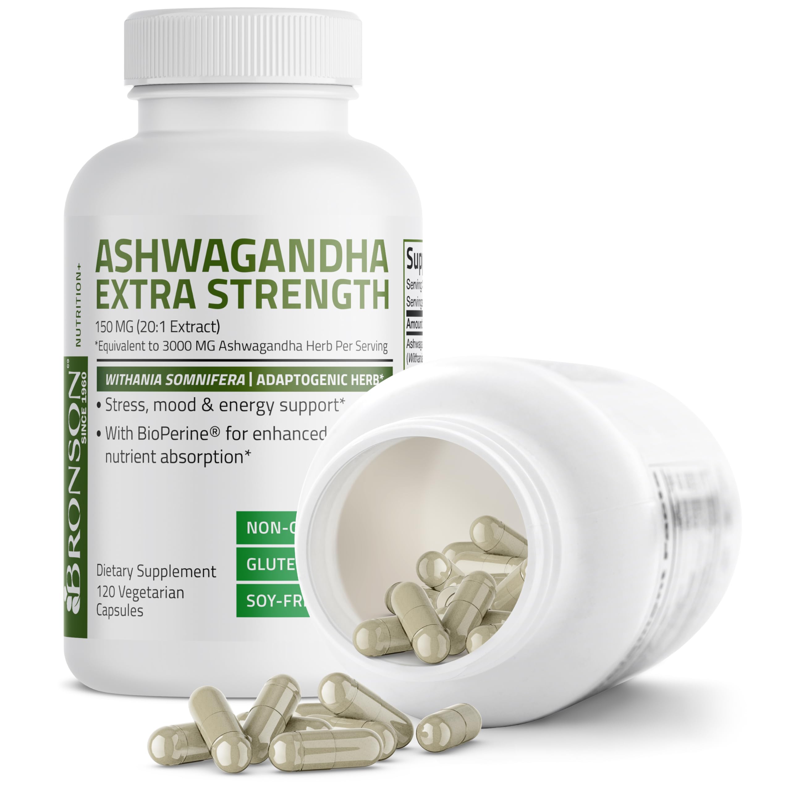 Bronson Ashwagandha Extra Strength Stress & Mood Support with BioPerine Bronson buy supplements canada