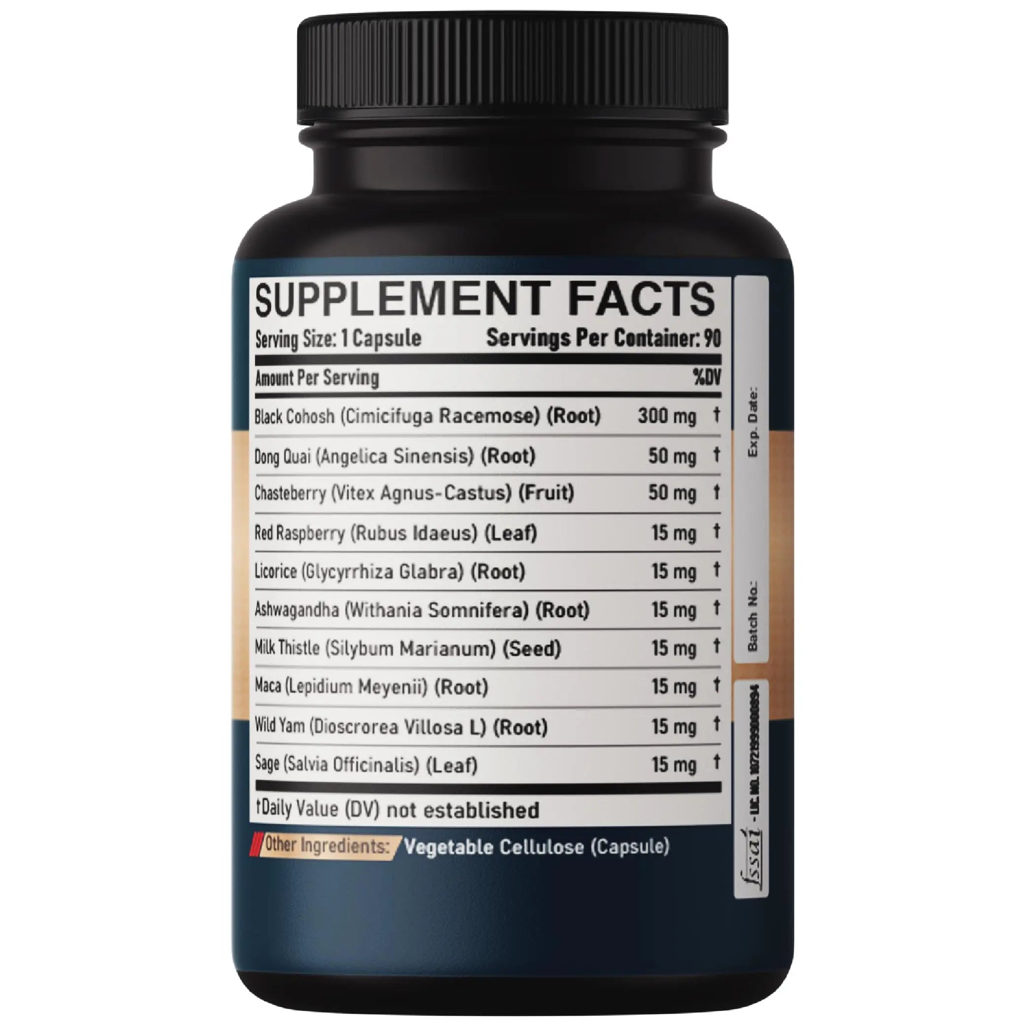 DEDICAD Black Cohosh Supplement - 3 Months for Menopause & Immune Health - Blend of 12 Potent Herb Includes Dong Quai, Chasteberry, Wild Yam, Red Clover, Black Pepper & Others - 90 Vegan Capsules DEDICAD buy supplements canada
