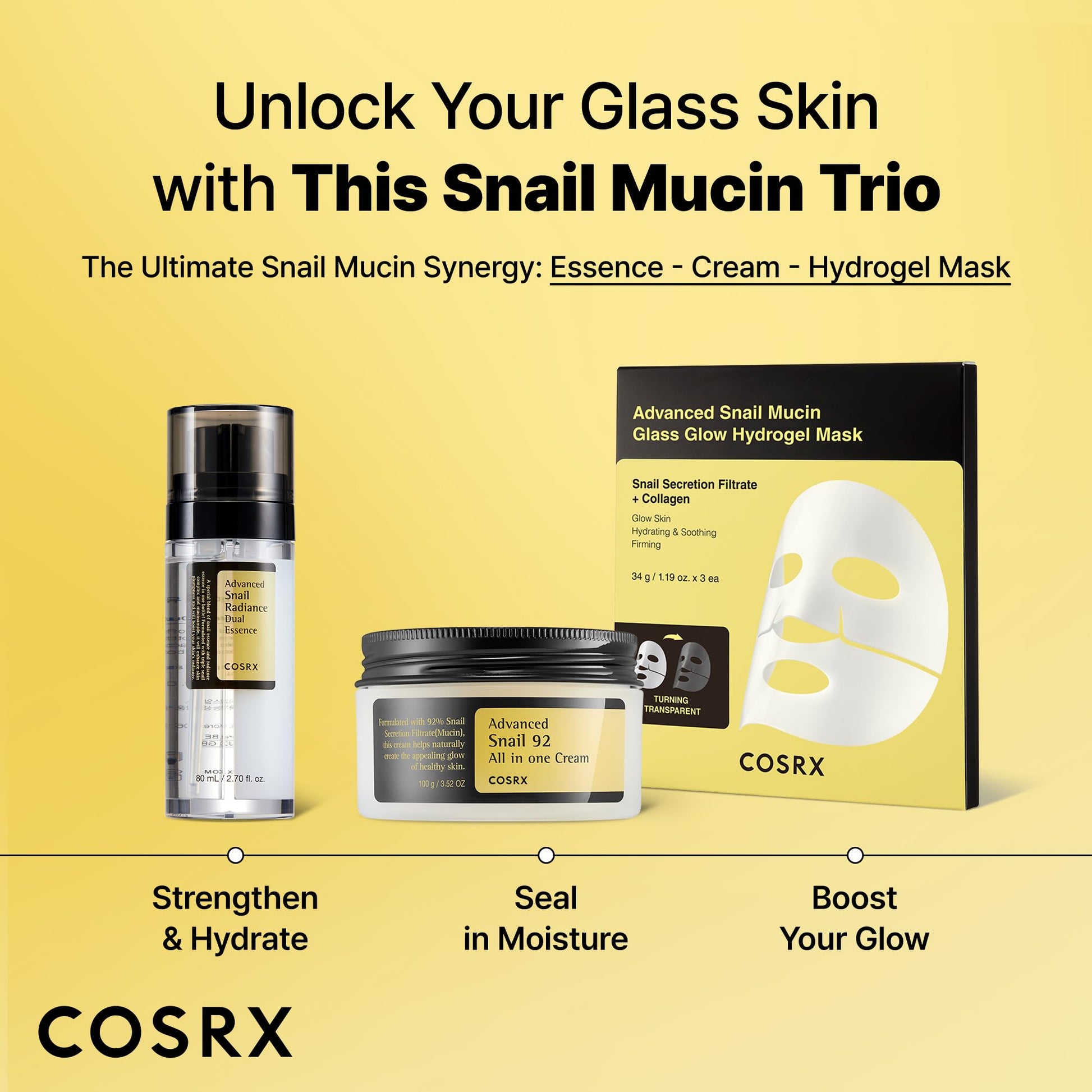 COSRX Snail Mucin 74% + Niacinamide 5% Dual Essence, Anti Aging Face Serum for Dull Skin, Sensitive Skin, Korean Skin Care, 2.70 fl.oz / 80ml COSRX buy supplements canada