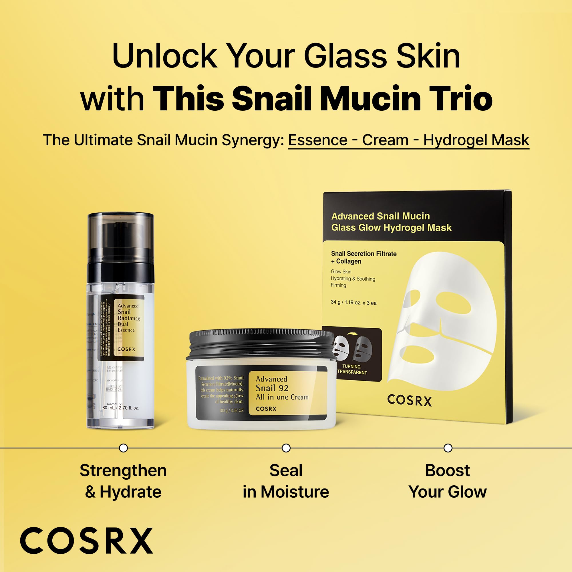 COSRX Snail Mucin 74% + Niacinamide 5% Dual Essence, Anti Aging Face Serum for Dull Skin, Sensitive Skin, Korean Skin Care, 2.70 fl.oz / 80ml COSRX buy supplements canada