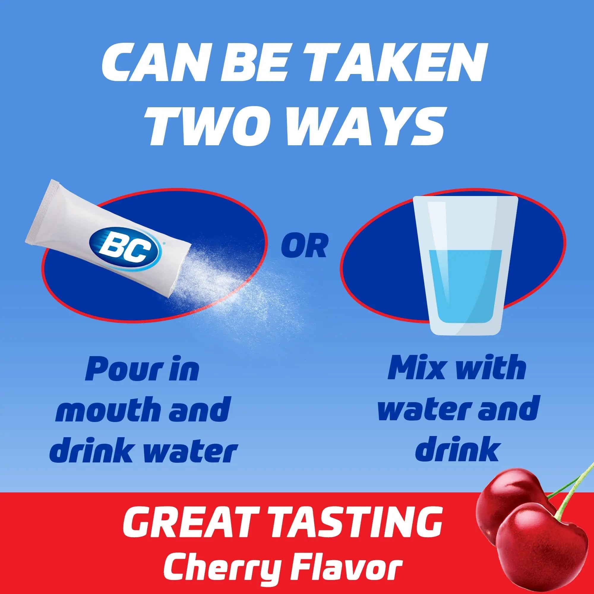 BC Powder Pain Reliever, Cherry Flavor Aspirin Dissolve Packs, 24 Count Powder Packets (2 Pack) BC buy supplements canada