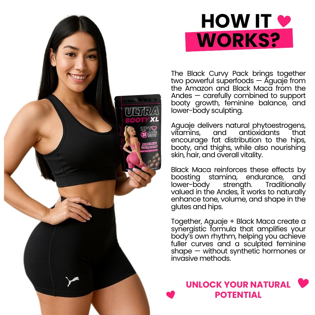 Curvy Fruit Maximum Booty Growth – Ultra Booty Powder with Aguaje + Black Maca – Glute Volume Supplement for Women Curvy Fruit buy supplements canada