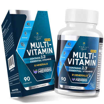 ThrivyThystle Multivitamin for Men 50+ with Methylated B12 & Folate, Omega-3 & CoQ10 – Fermented Herbal Blend, 43 Vitamins & Minerals ThrivyThystle buy supplements canada
